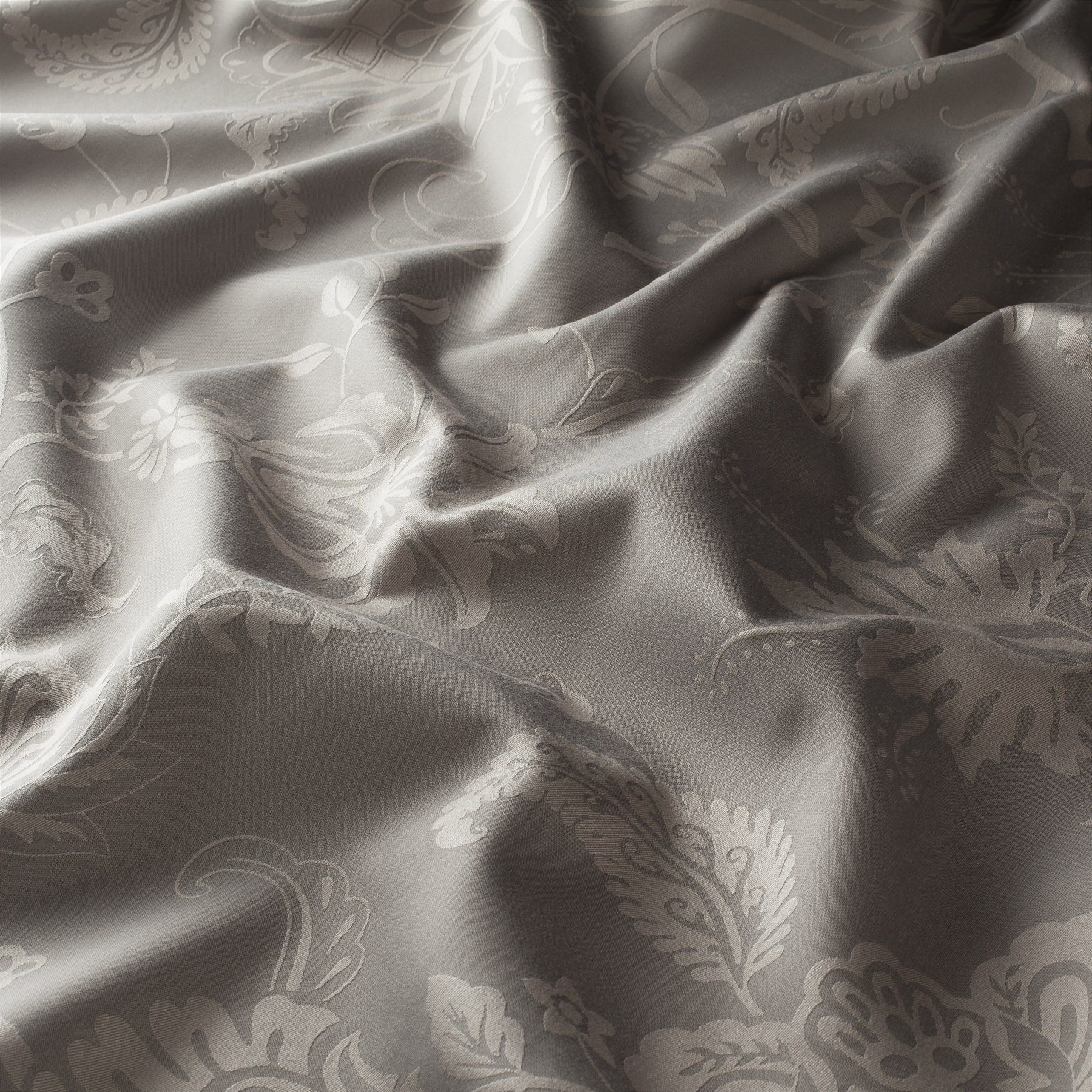 Ja7073 020 Fleur Jab Vorhangstoff Meterware Mit Blumenmuster Braun