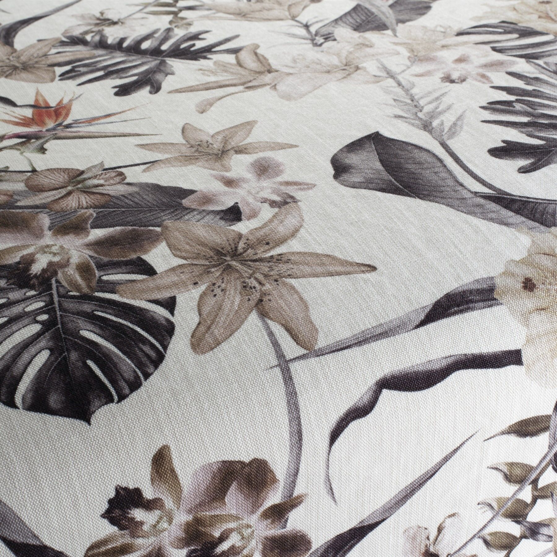 Ja8055 091 Fiorina Jab Vorhangstoff Meterware Mit Blumenmuster Beige