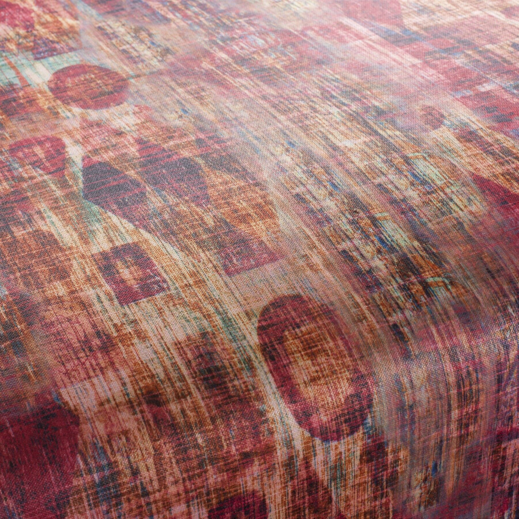 1 8878 060 Tequila Jab Vorhangstoff Meterware Gemustert Orange Rosa