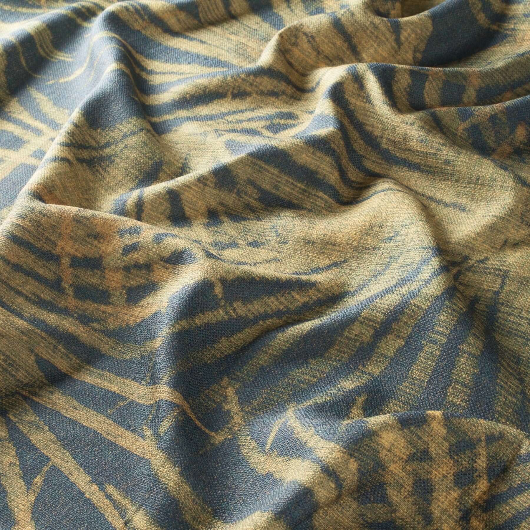 1 8897 030 Plants Jab Vorhangstoff Meterware Gemustert Gruen Gelb