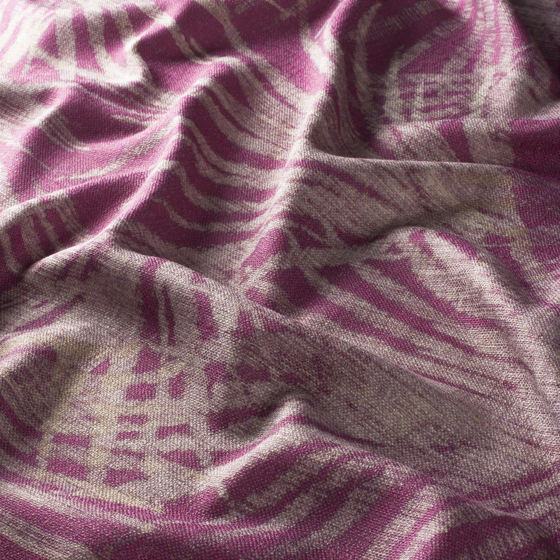 1 8897 060 Plants Jab Vorhangstoff Meterware Gemustert Pink