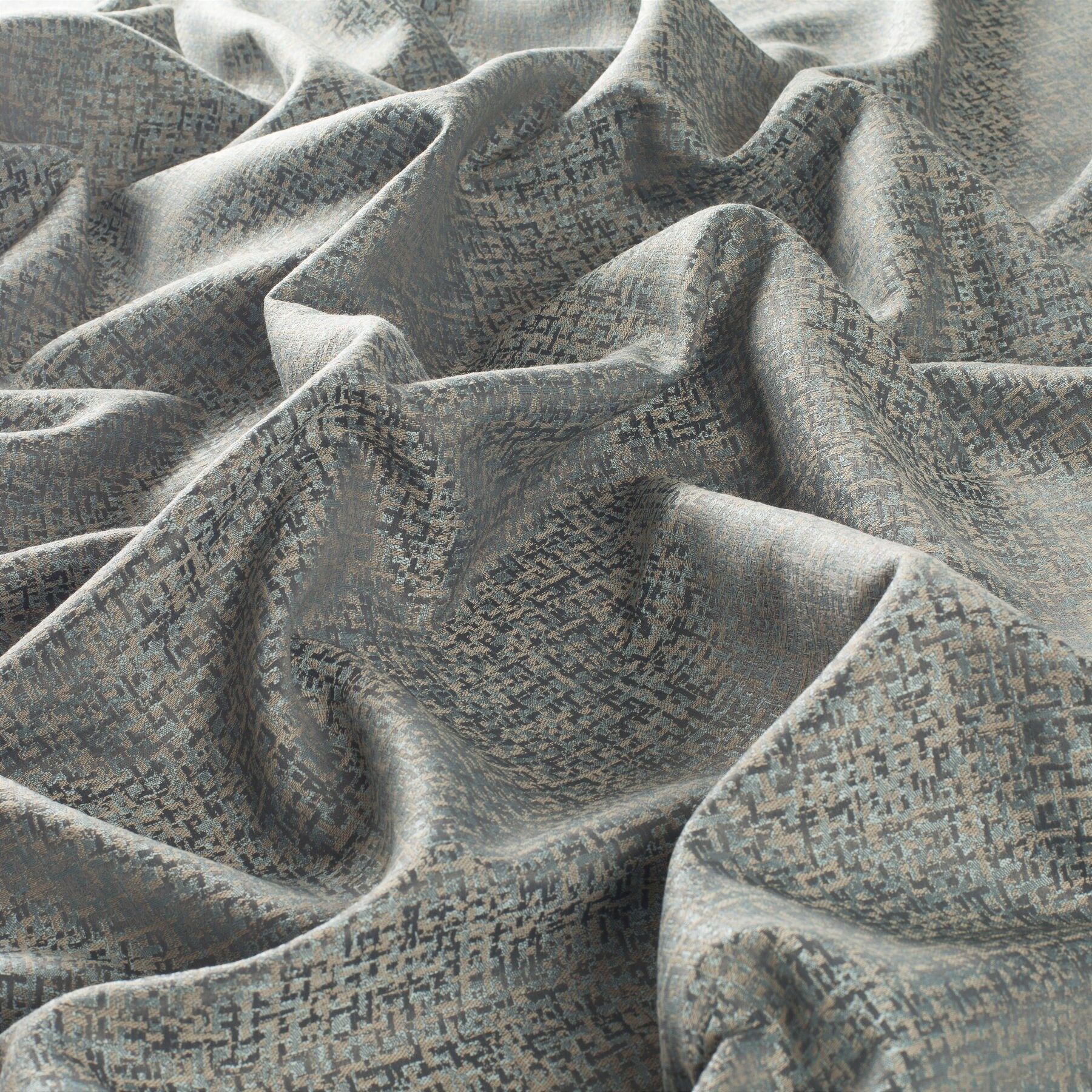 9 7757 080 Marla Jab Vorhangstoff Meterware Gemustert Blau