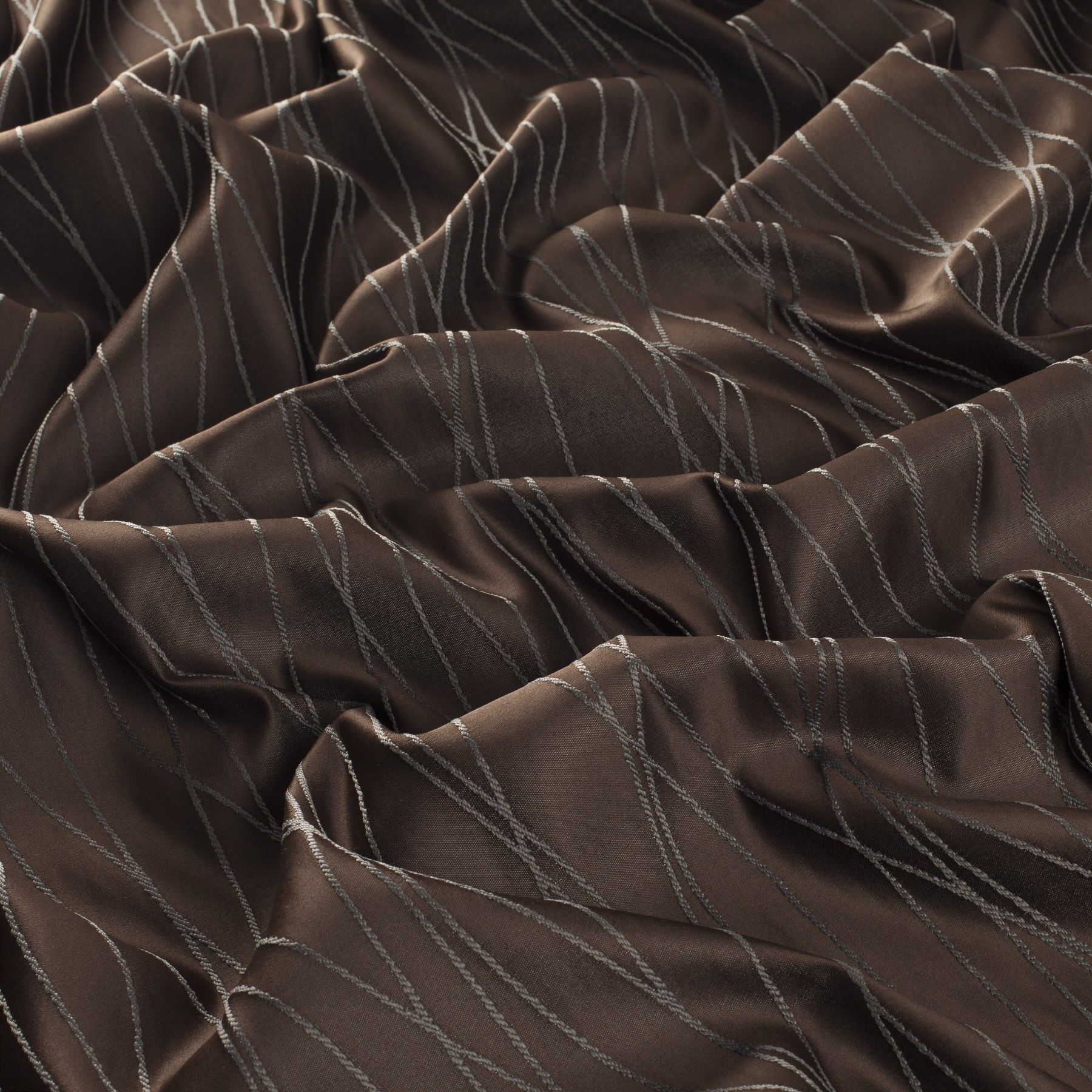 9 7785 020 Copenhagen Jab Vorhangstoff Meterware Gemustert Braun