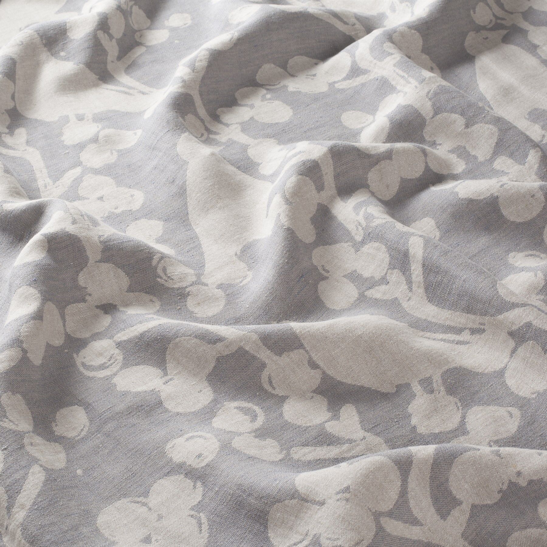 9 7892 050 Sorba Jab Vorhangstoff Meterware Gemustert Grau