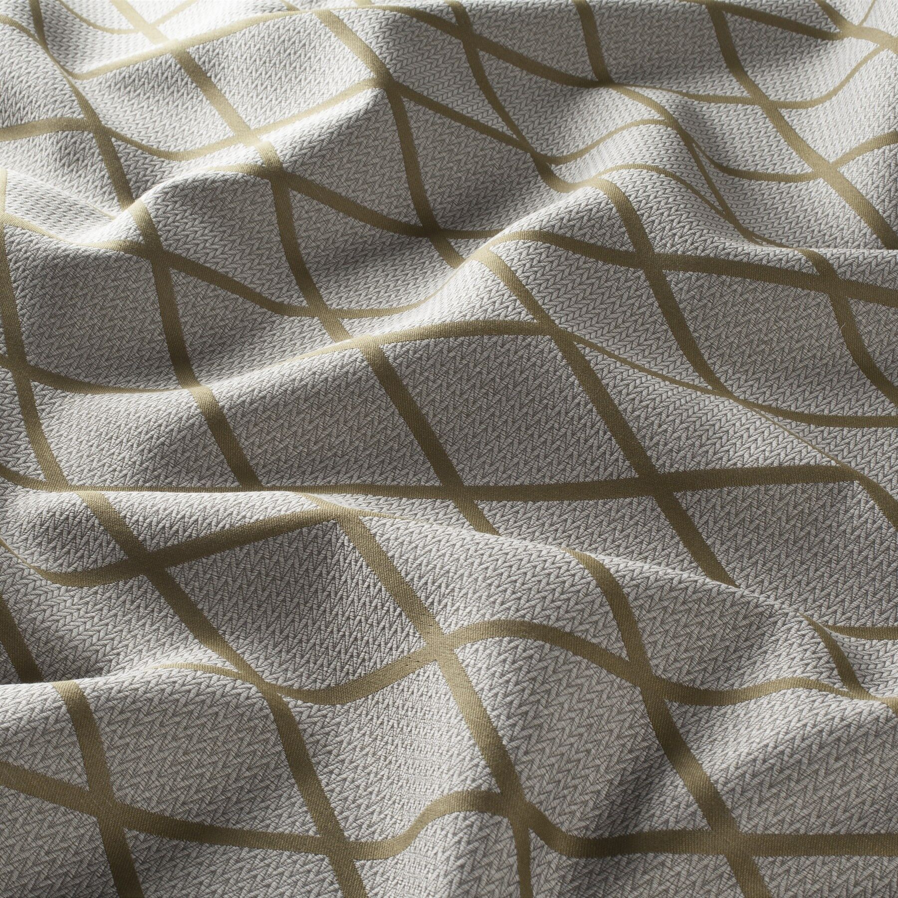 9 7925 030 Morning Sun Jab Vorhangstoff Meterware Gemustert Gruen