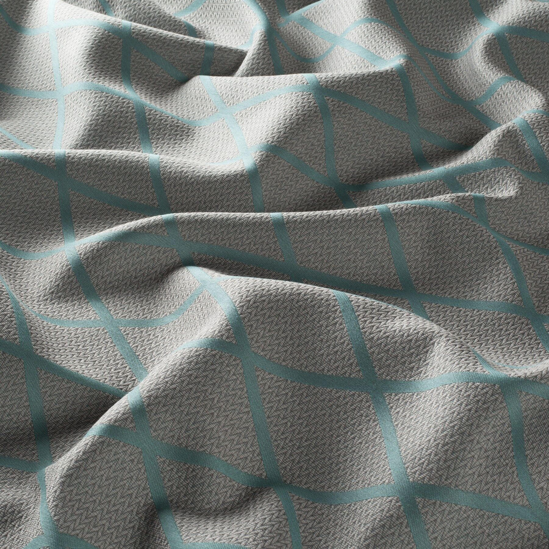 9 7925 081 Morning Sun Jab Vorhangstoff Meterware Gemustert Tuerkis