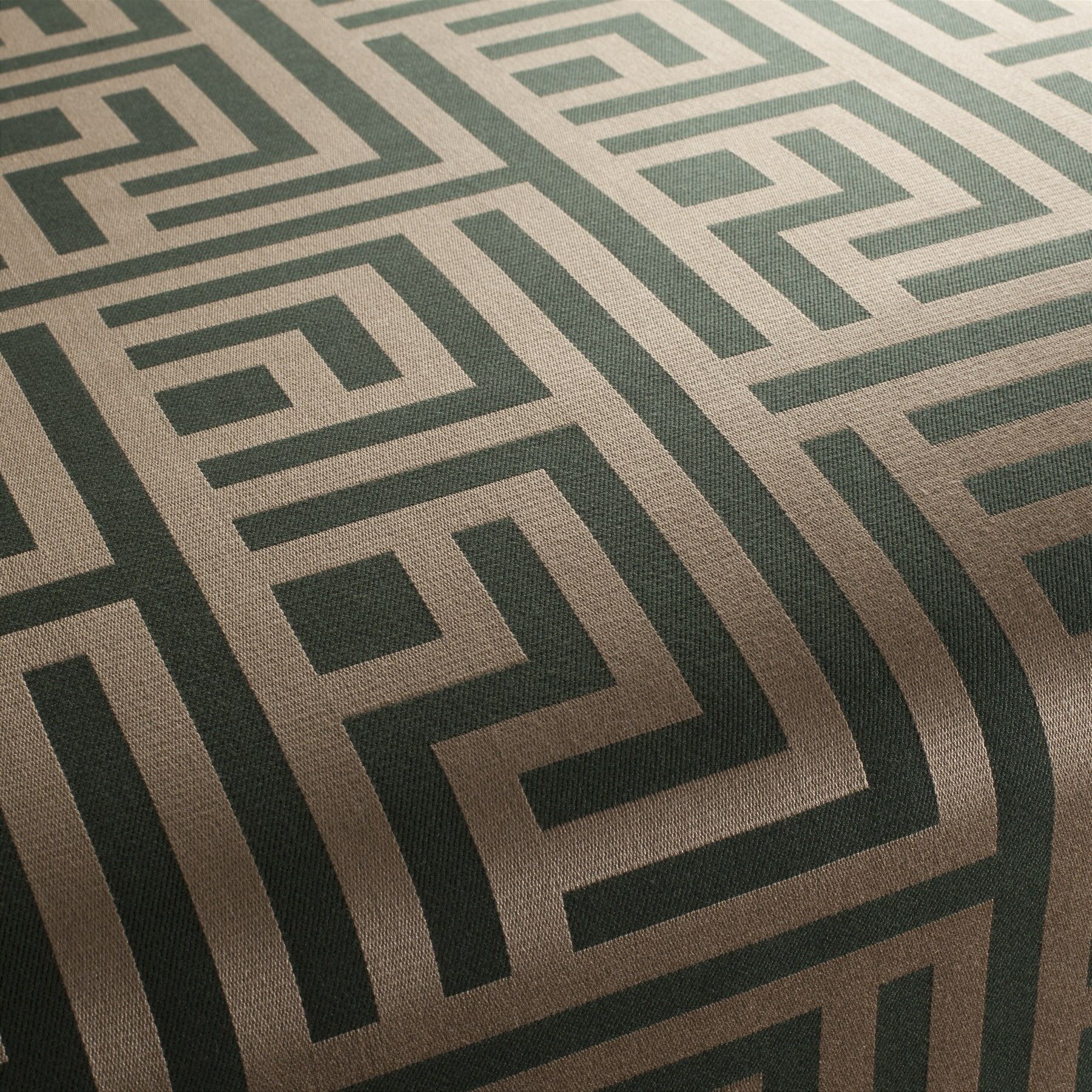 Ca1465 030 Assai Jab Vorhangstoff Meterware Gemustert Gruen Beige