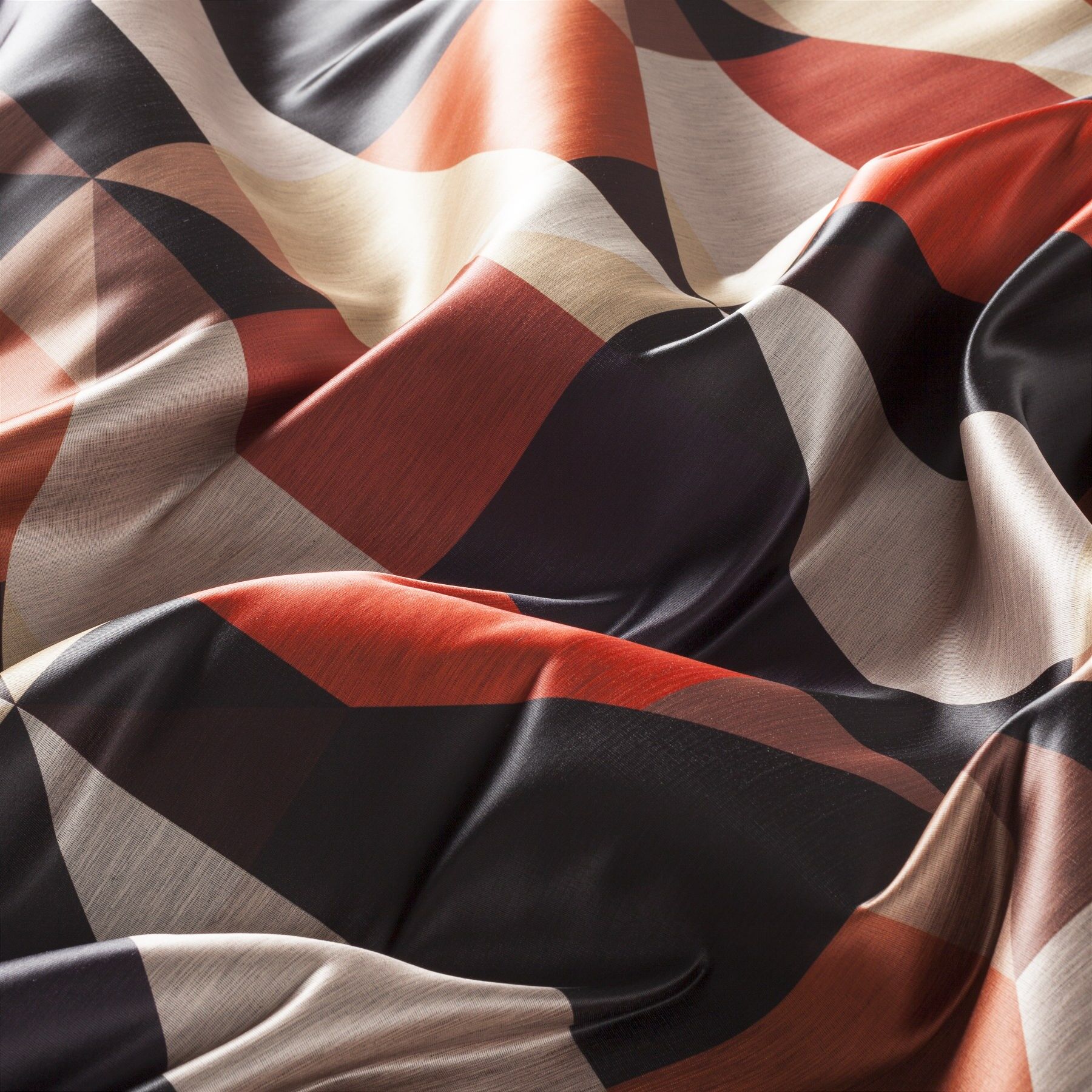 Ca1468 010 Mondano Jab Vorhangstoff Meterware Gemustert Orange