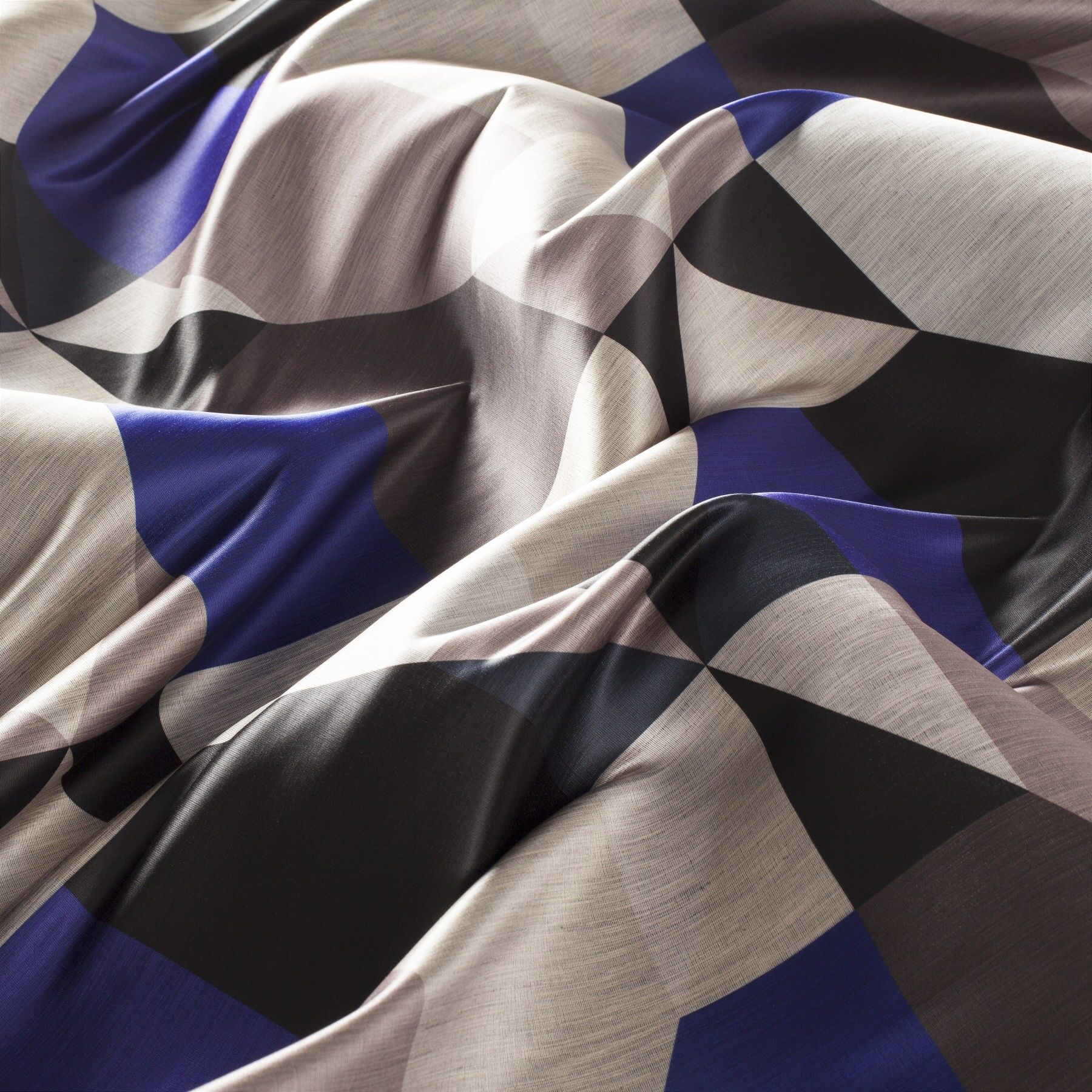 Ca1468 050 Mondano Jab Vorhangstoff Meterware Gemustert Blau