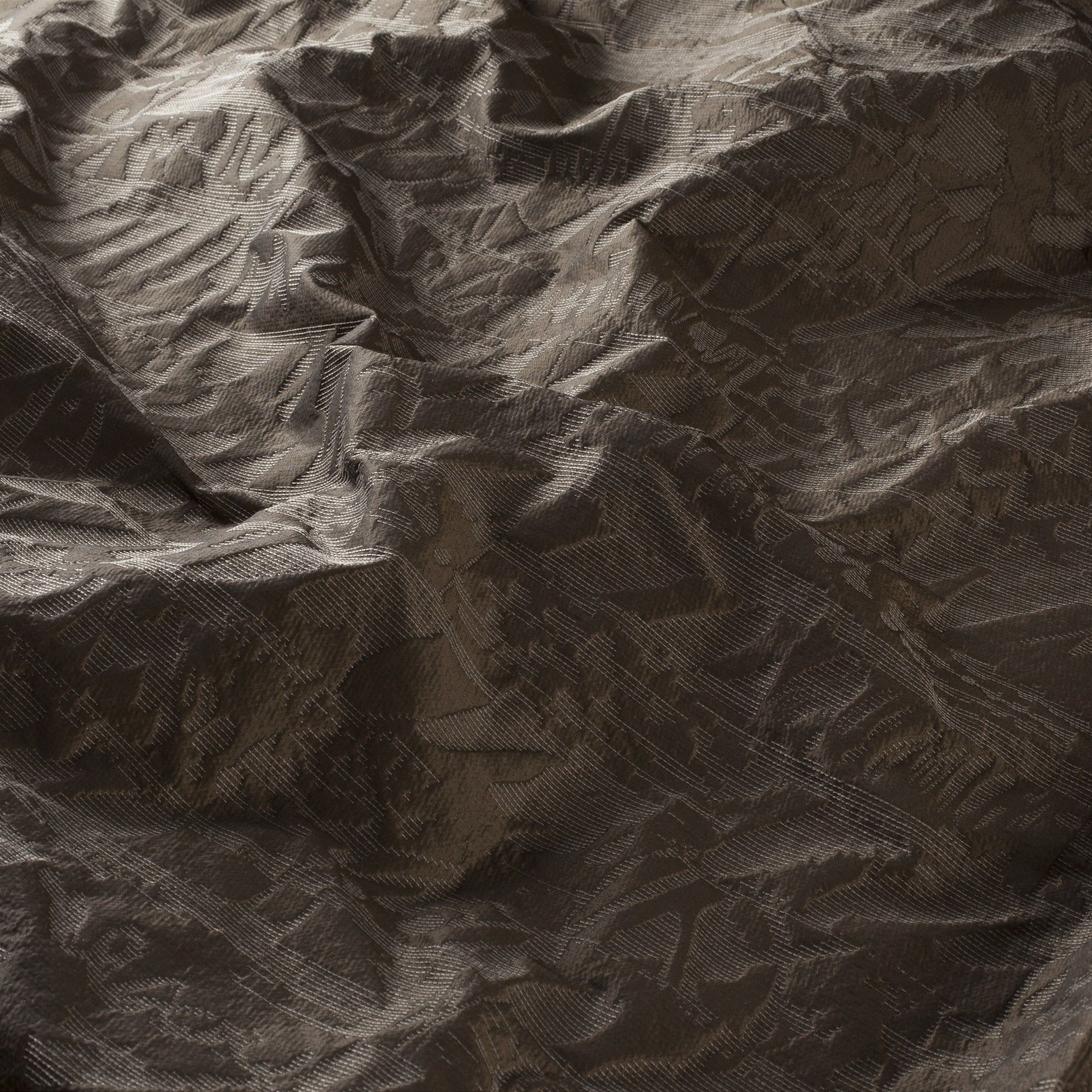 Ca1722 021 Botanical Heart Jab Vorhangstoff Meterware Gemustert Braun