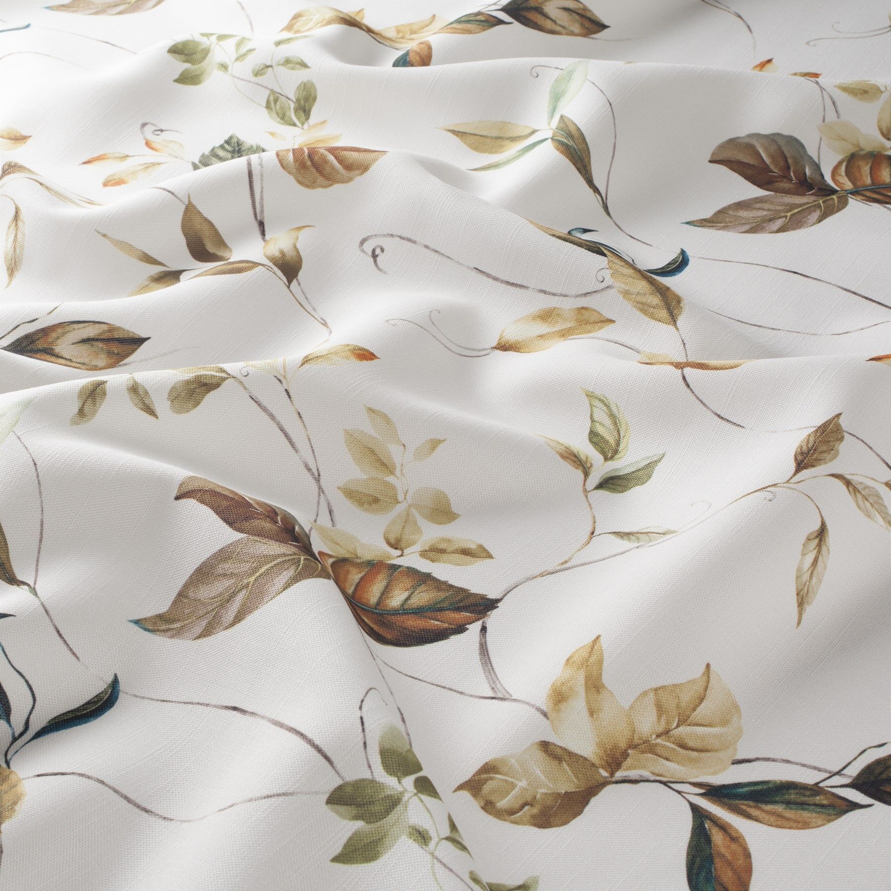 Gs1005 040 Arles Jab Vorhangstoff Meterware Gemustert Weiss Braun