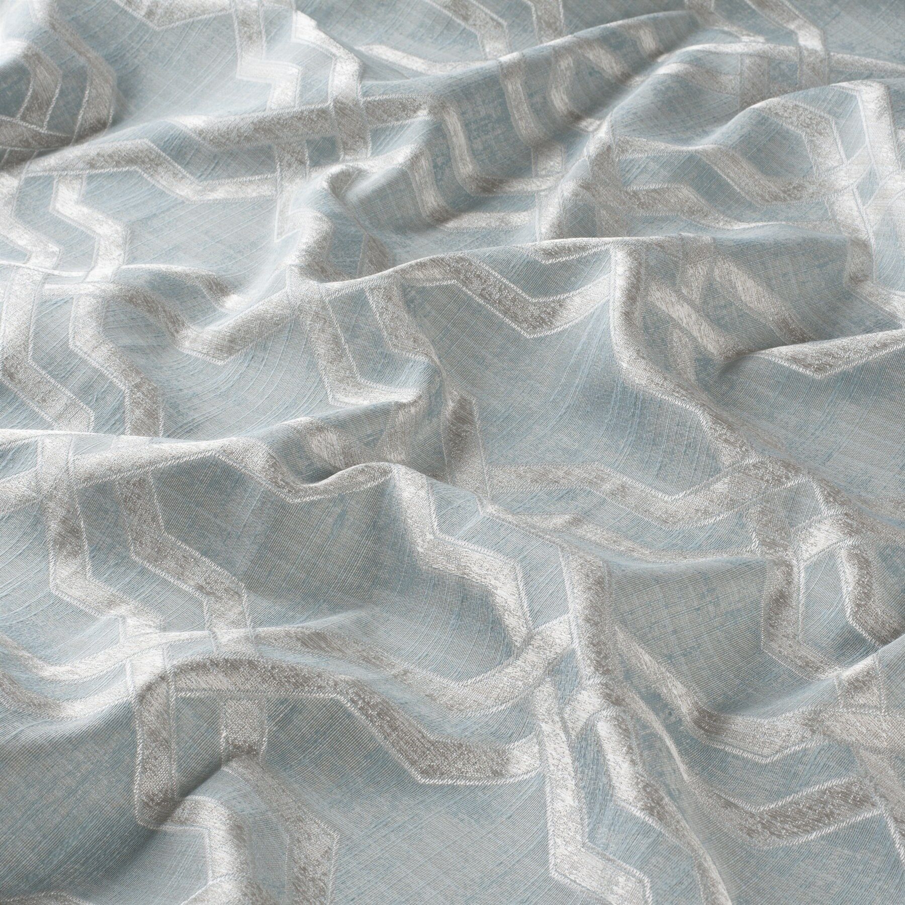 Ja7003 080 Marcato Jab Vorhangstoff Meterware Gemustert Blau