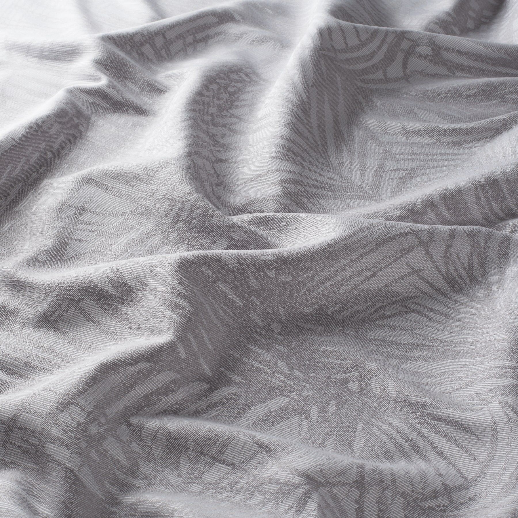 Ja7079 091 Garden Feeling Jab Vorhangstoff Meterware Gemustert Grau