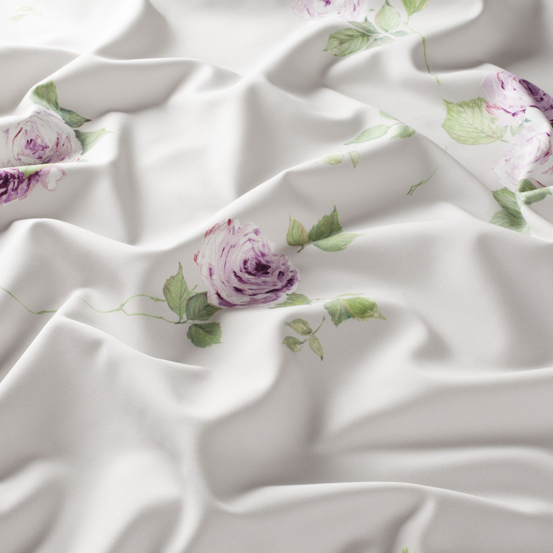 Ja8020 020 Romney Jab Vorhangstoff Meterware Mit Blumenmuster Creme Weiss Rosa