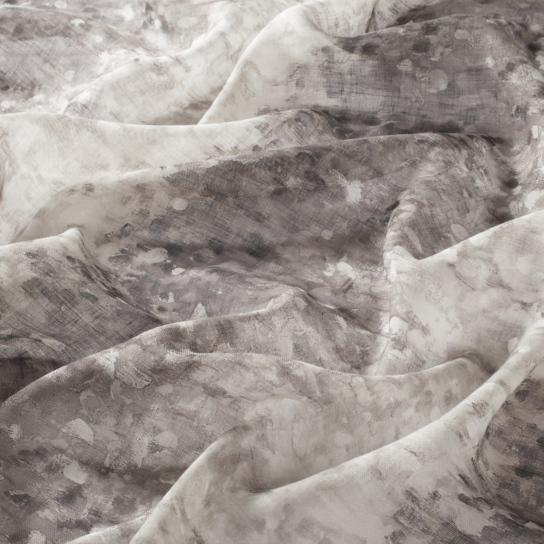 1 8879 020 Monet Jab Vorhangstoff Meterware Gemustert Braun