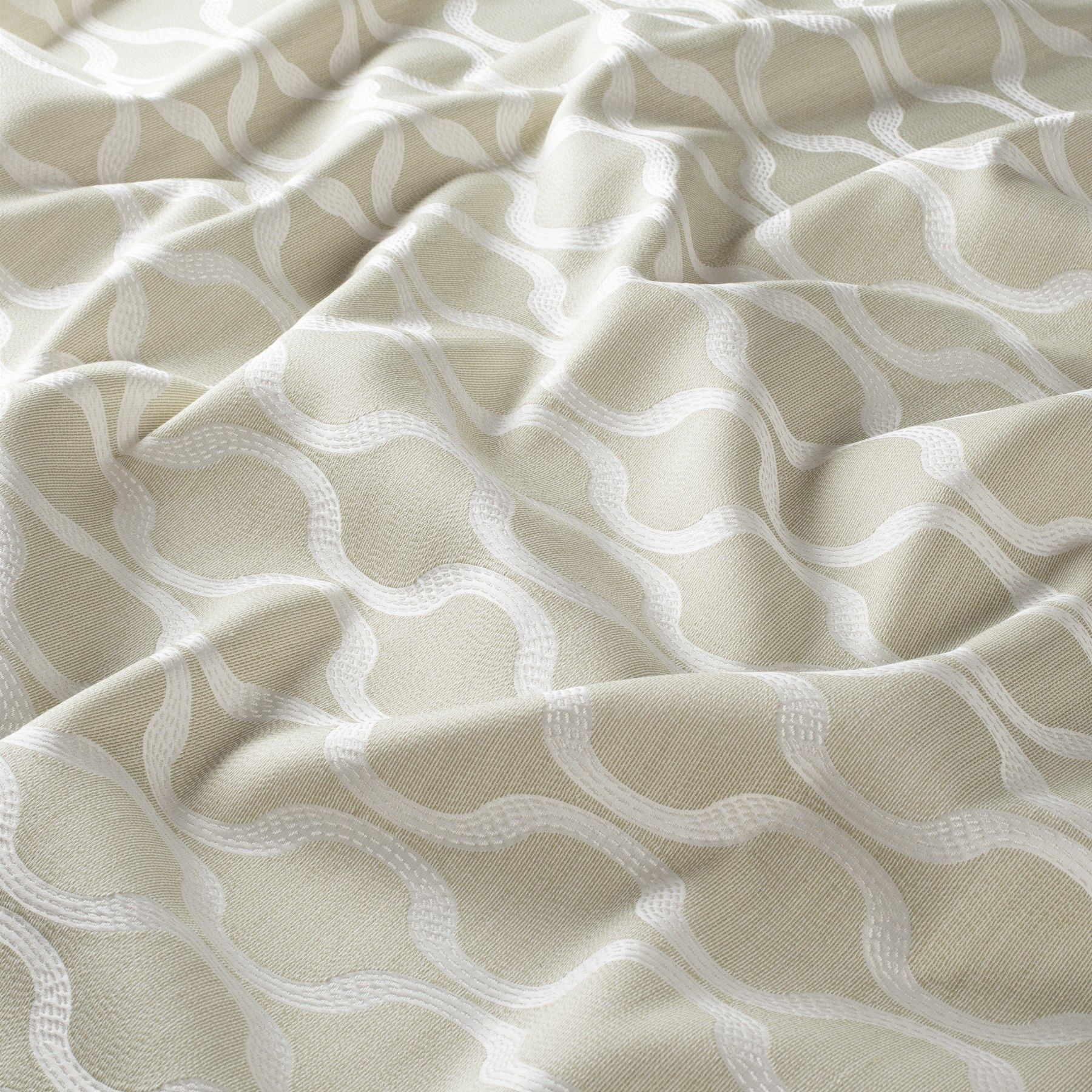 8 1905 030 Esbjerg Jab Vorhangstoff Meterware Gemustert Gruen Gelb