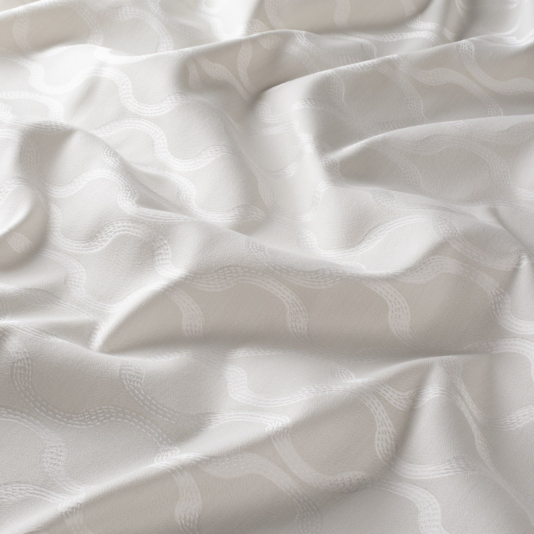 8 1905 070 Esbjerg Jab Vorhangstoff Meterware Gemustert Creme Beige