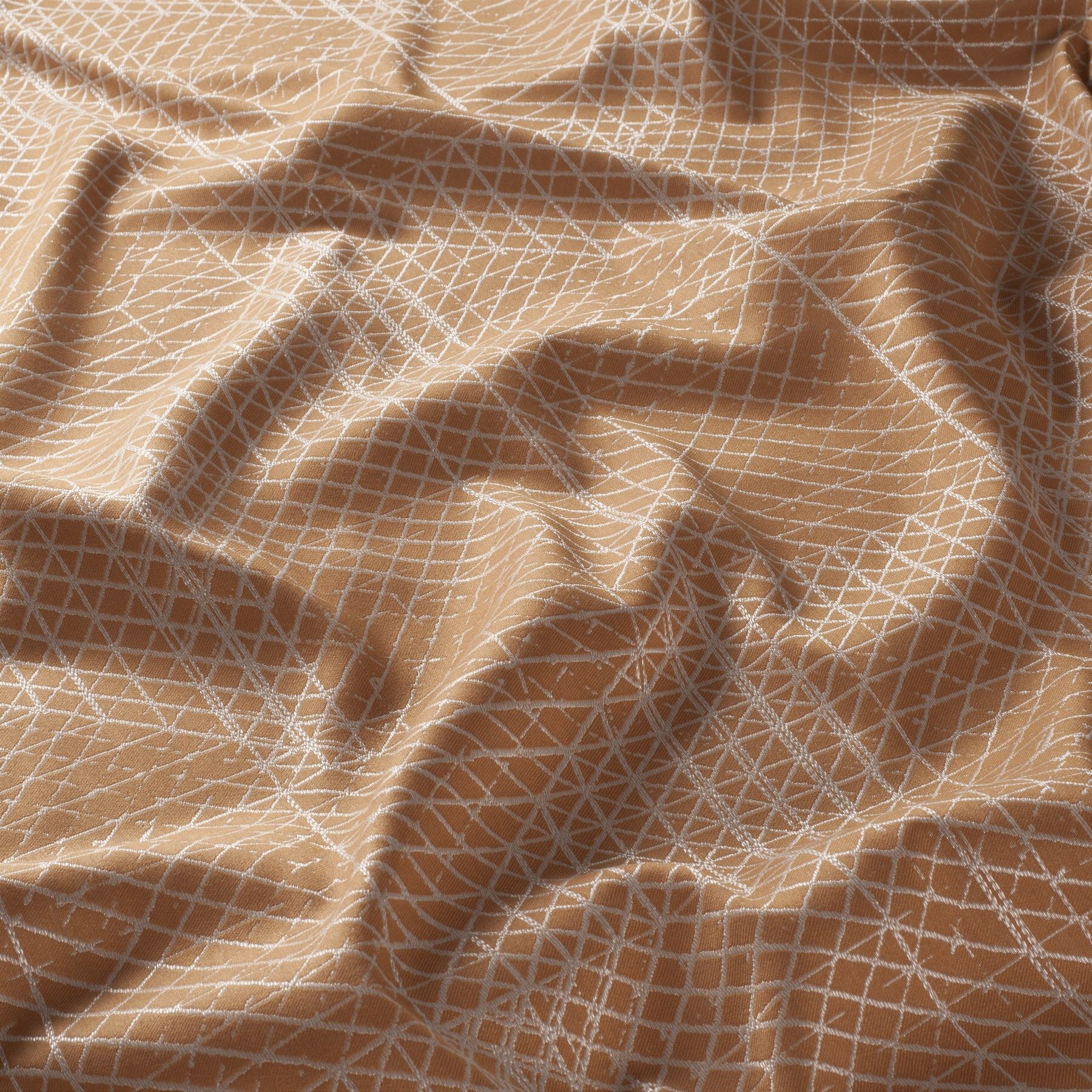 9 7924 060 Ice Crystal Jab Vorhangstoff Meterware Gemustert Orange