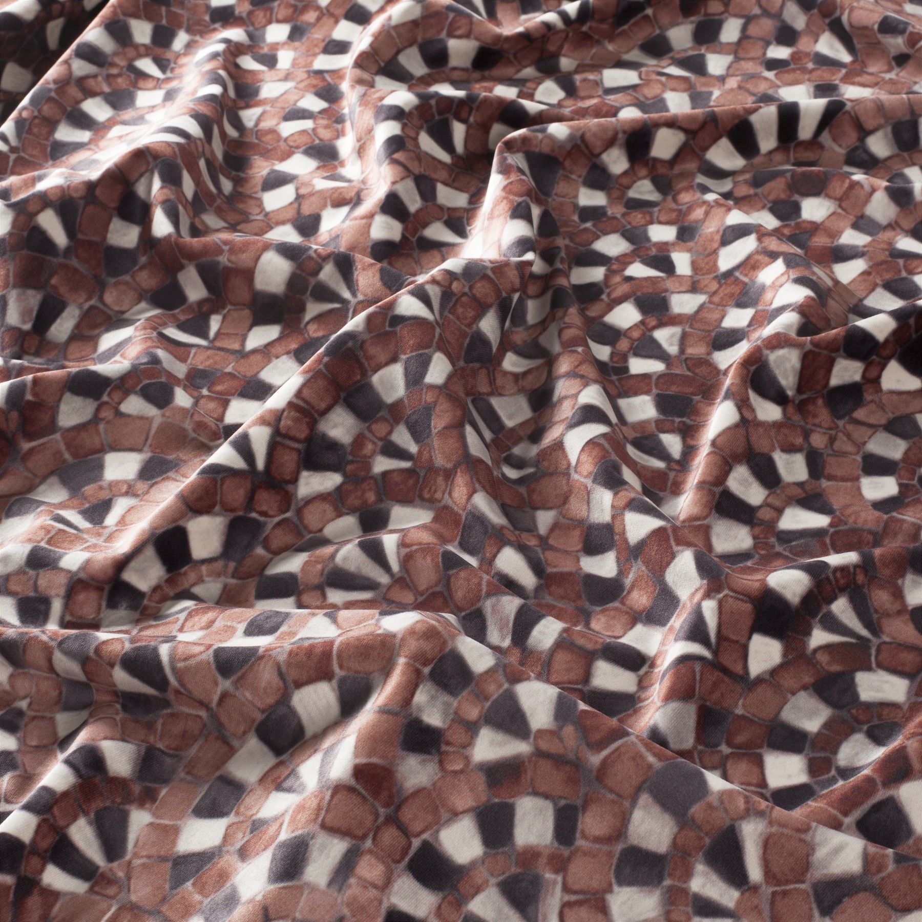 Ca1545 060 Magic Empire Jab Vorhangstoff Meterware Gemustert Orange