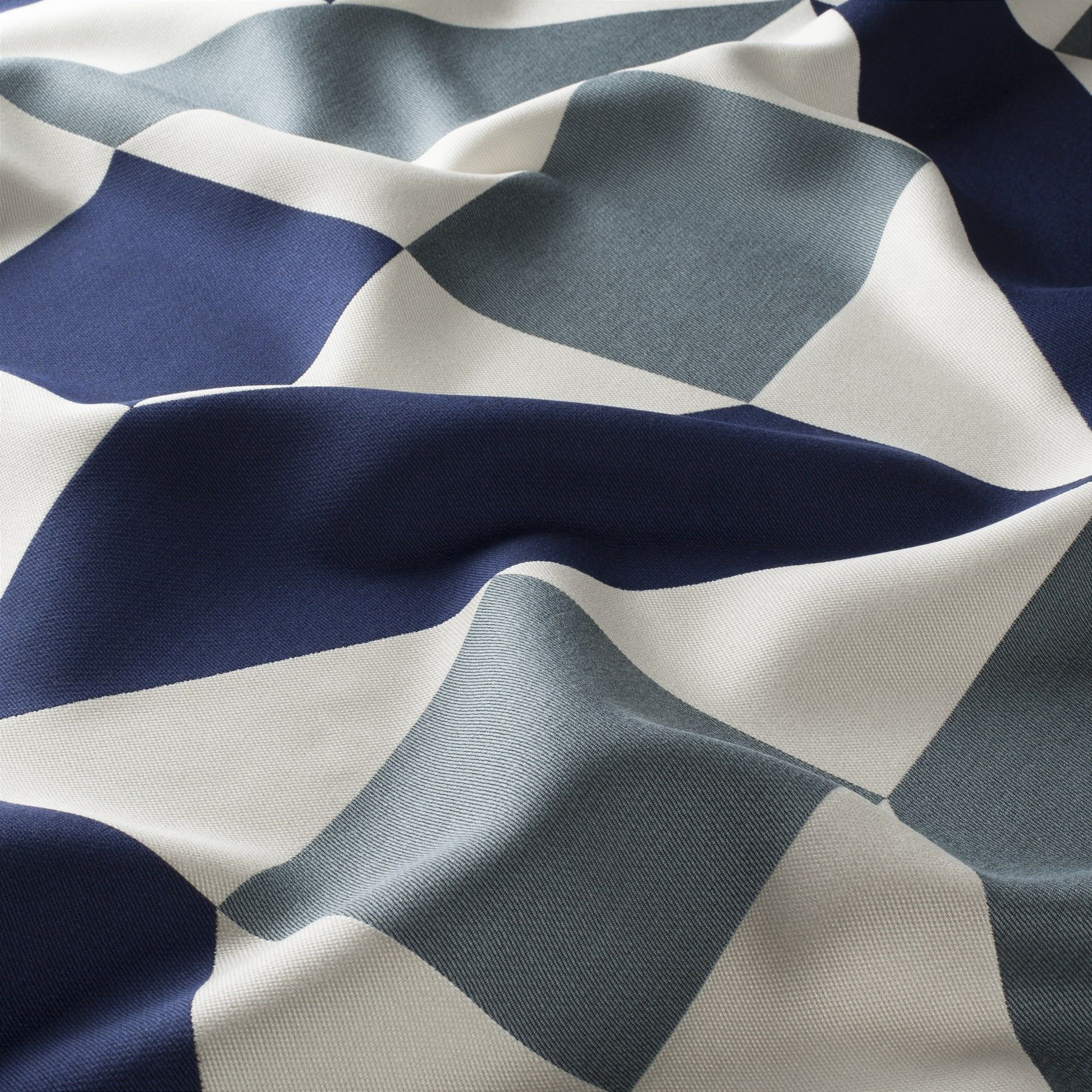 Ca1567 050 Behind The Scenes Jab Vorhangstoff Meterware Gemustert Blau Grau