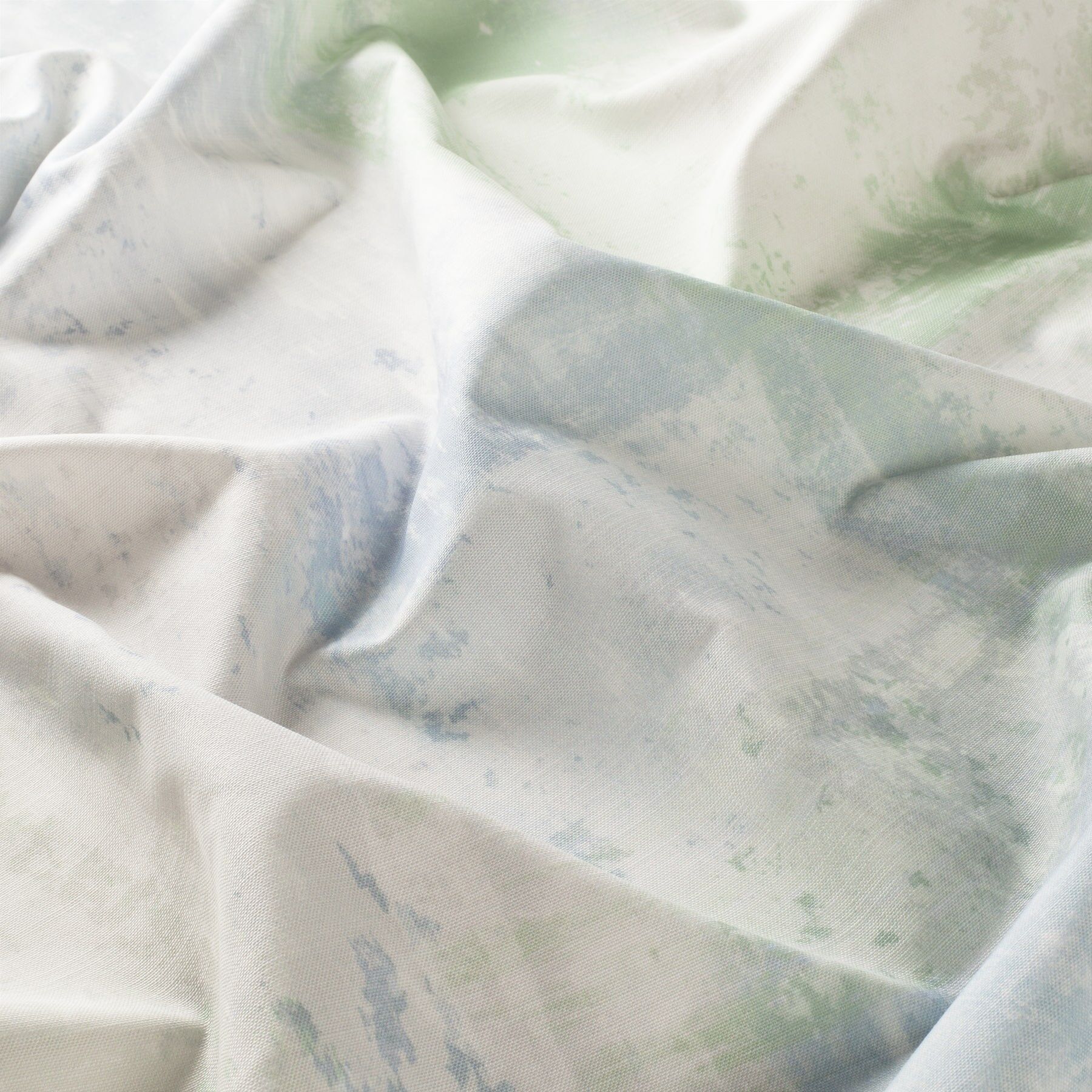 8 1860 080 Paint Jab Vorhangstoff Meterware Gemustert Blau Gruen