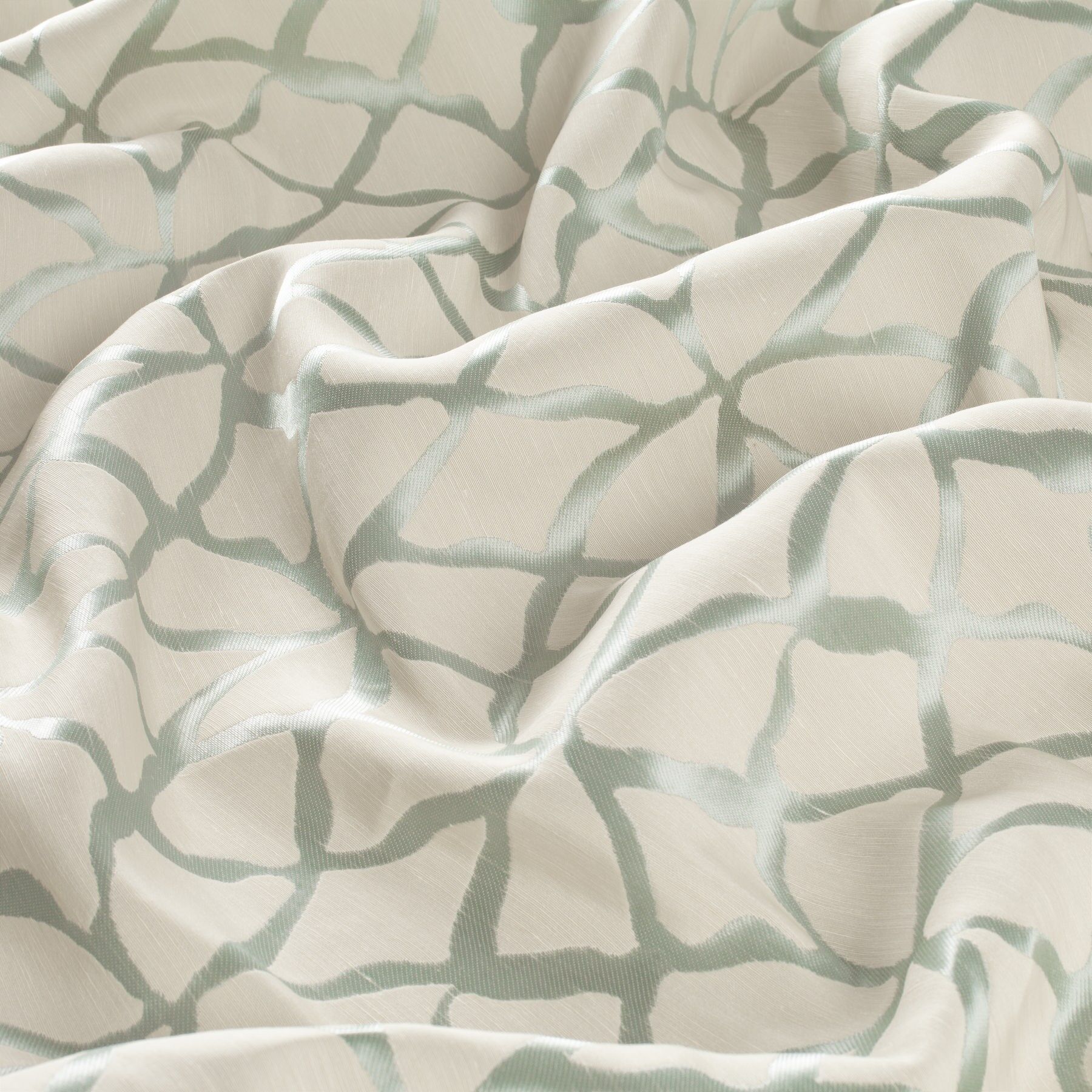 8 1869 080 Verdi Jab Vorhangstoff Meterware Gemustert Beige Tuerkis