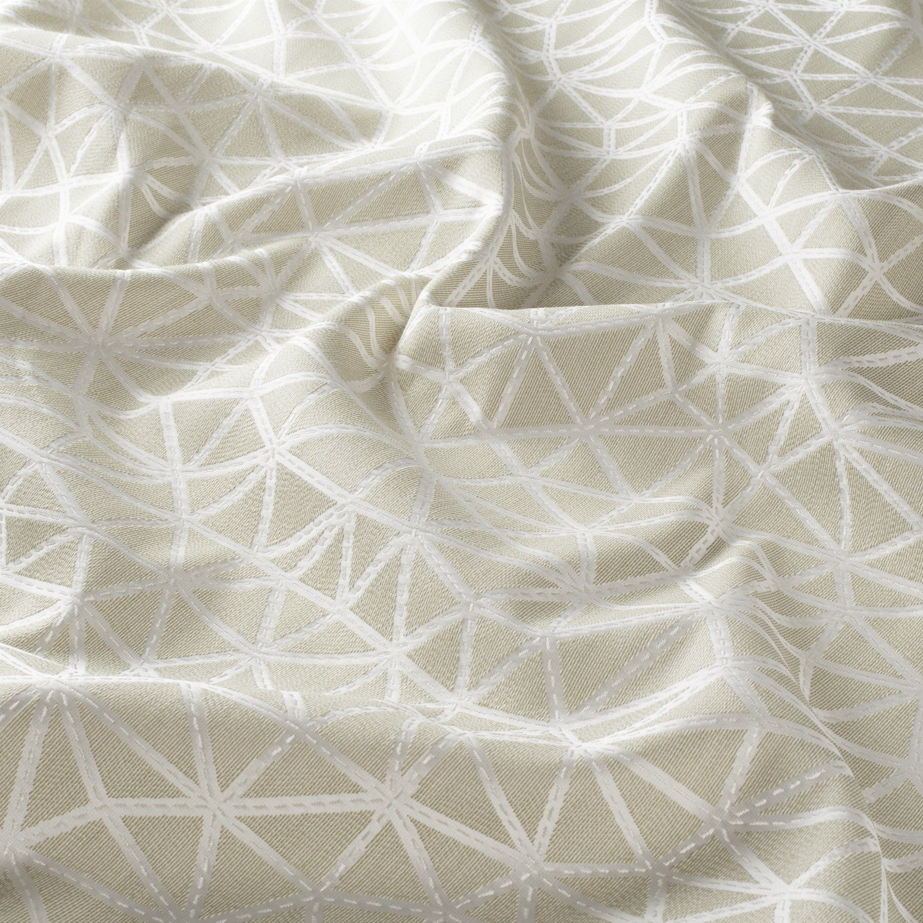 8 1904 030 Visby Jab Vorhangstoff Meterware Gemustert Gruen Gelb