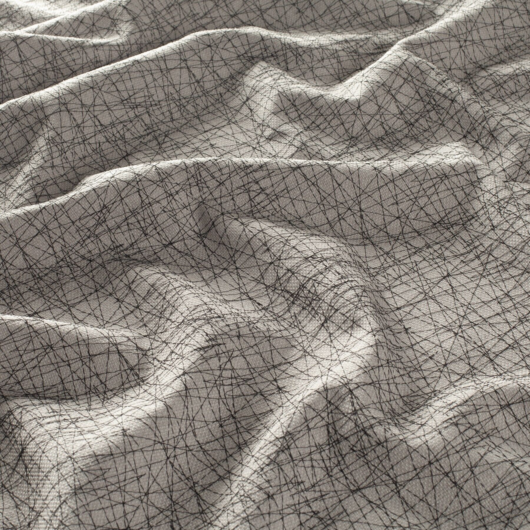 8 1906 093 Web Jab Vorhangstoff Meterware Gemustert Beige Schwarz