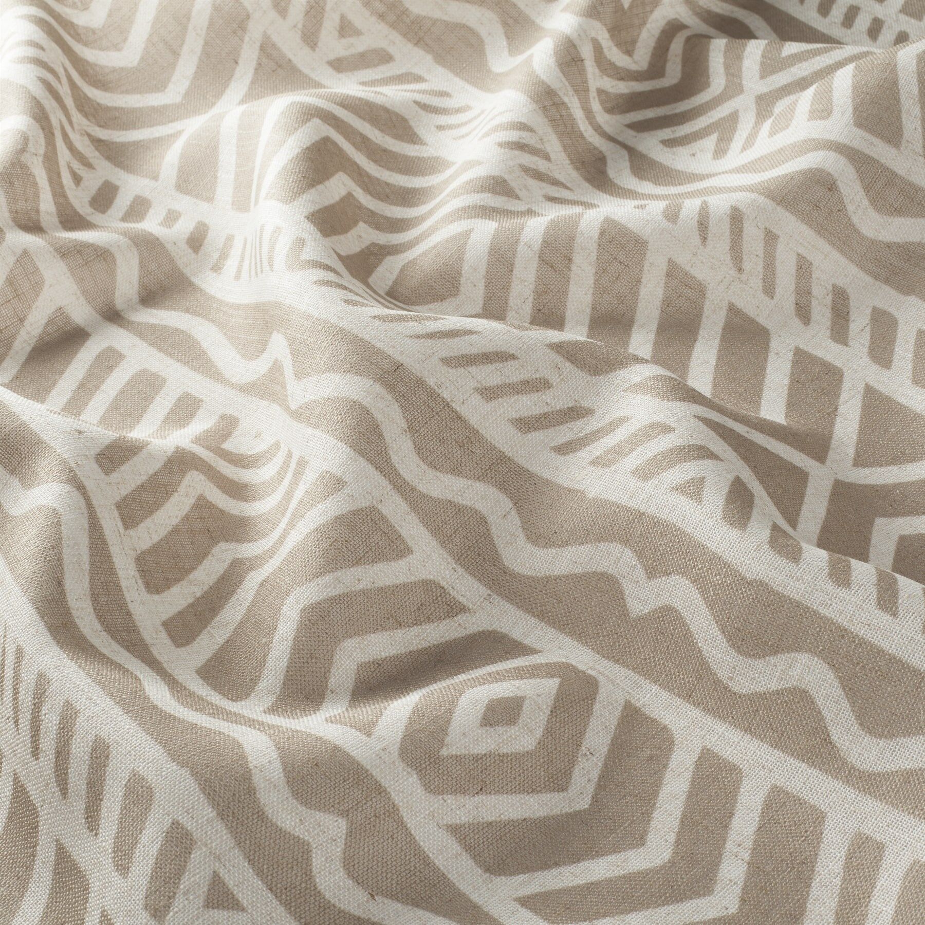 8 1911 020 Sambesi Jab Vorhangstoff Meterware Gemustert Braun