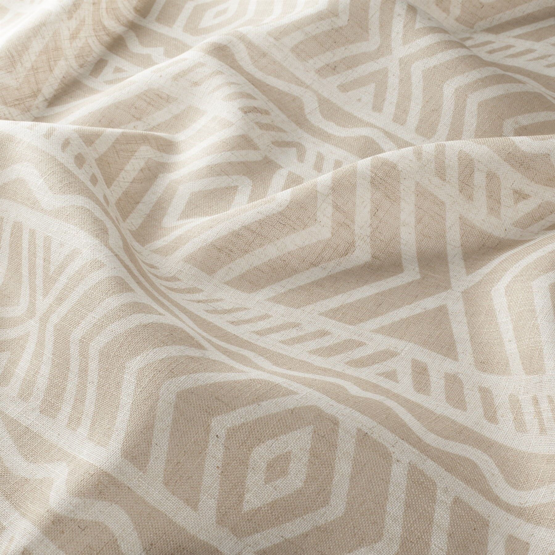 8 1911 070 Sambesi Jab Vorhangstoff Meterware Gemustert Beige