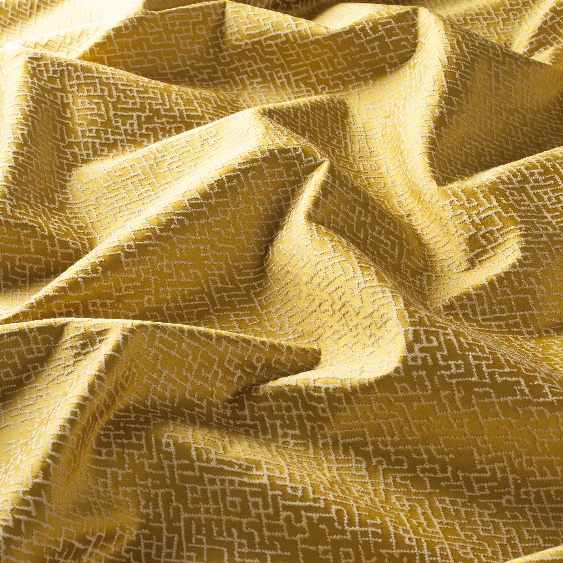 9 7797 040 Nador Jab Vorhangstoff Meterware Gemustert Gelb