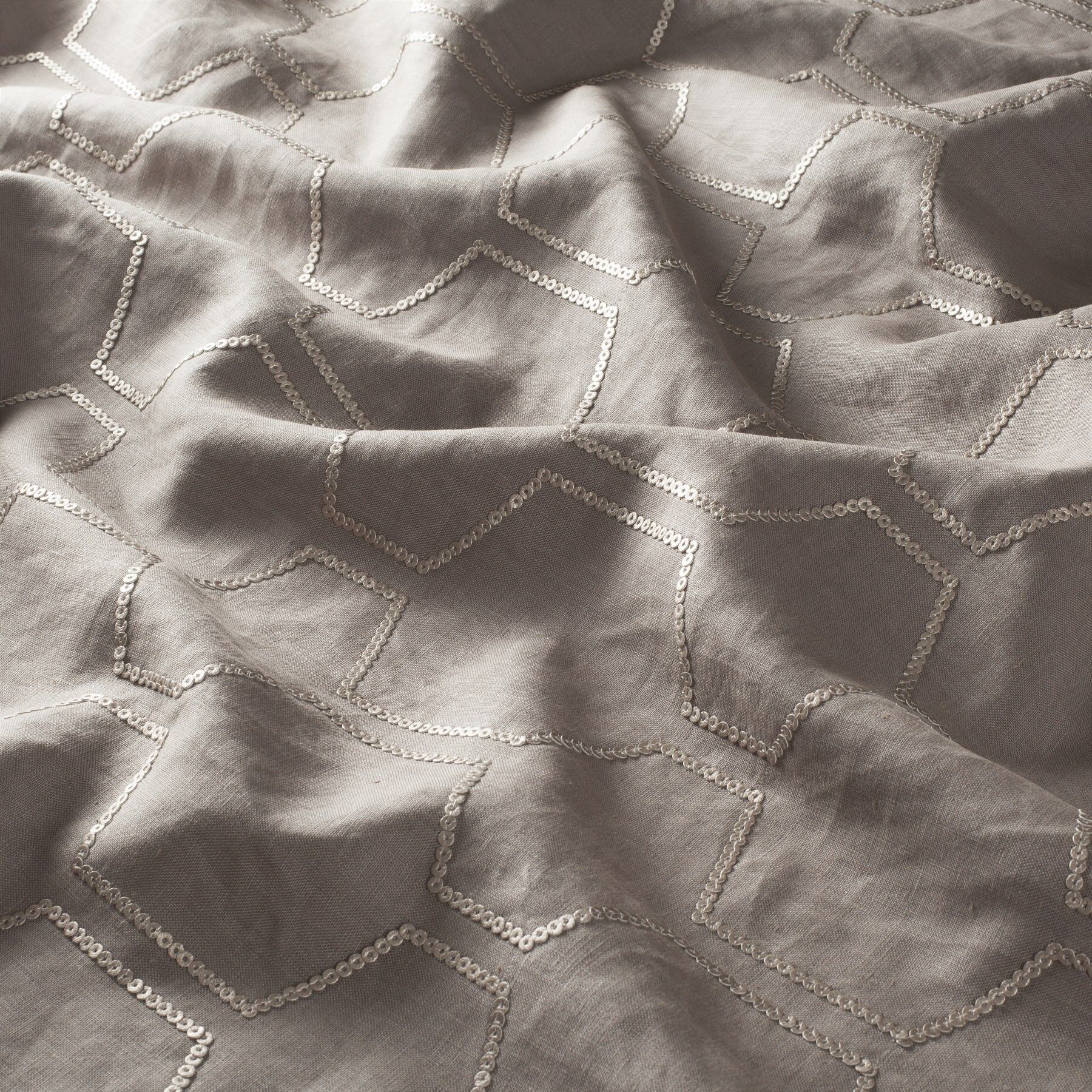 Ca1589 091 Cosmic Diamond Jab Vorhangstoff Meterware Gemustert Grau