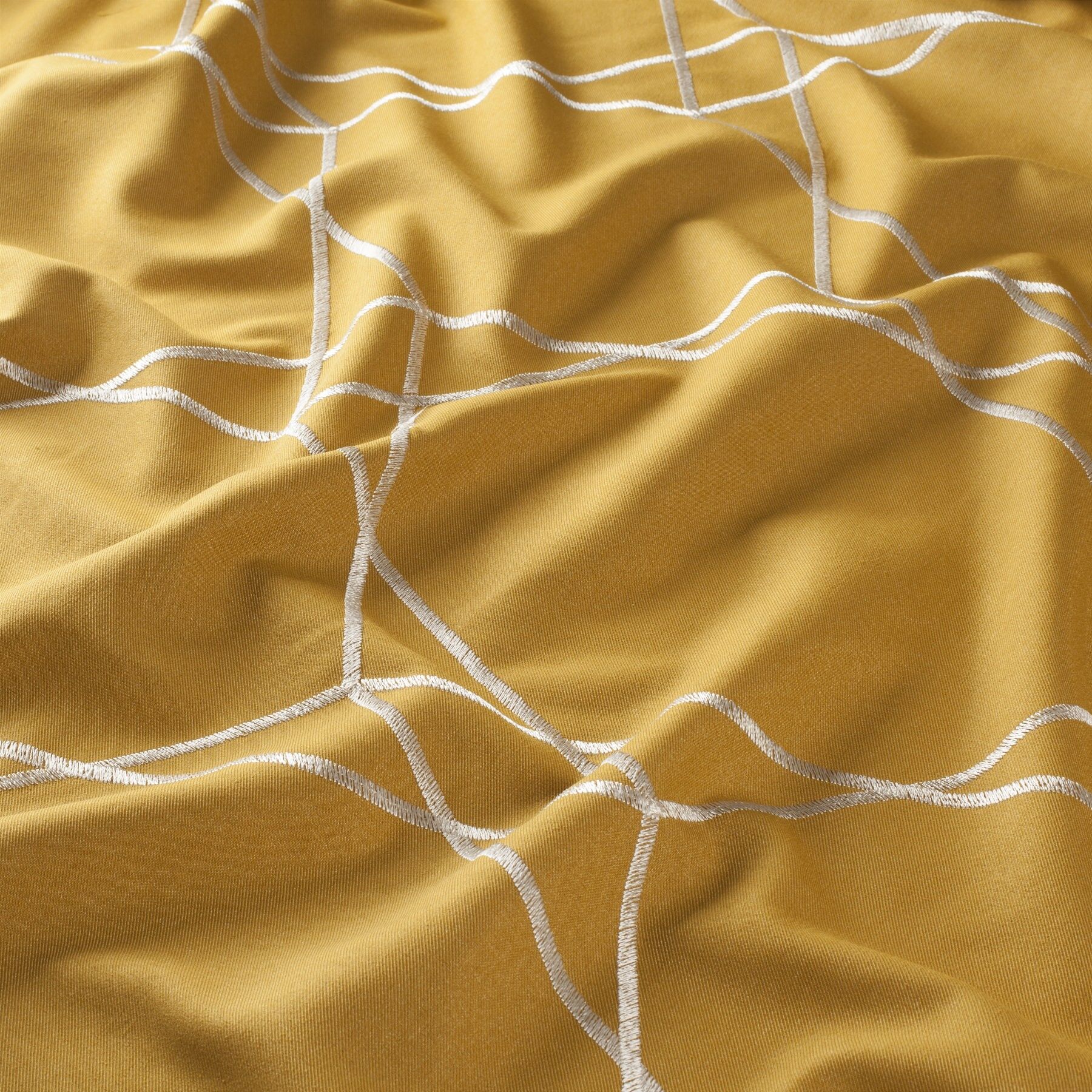 Gs1004 040 Royal Jab Vorhangstoff Meterware Gemustert Gelb