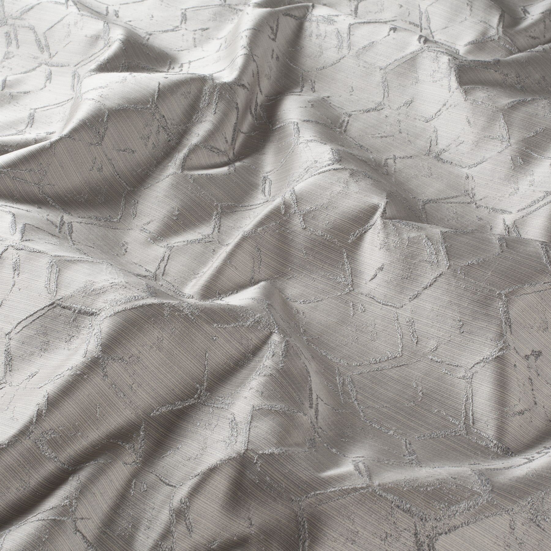 Ja7000 092 Vivace Jab Vorhangstoff Meterware Gemustert Grau