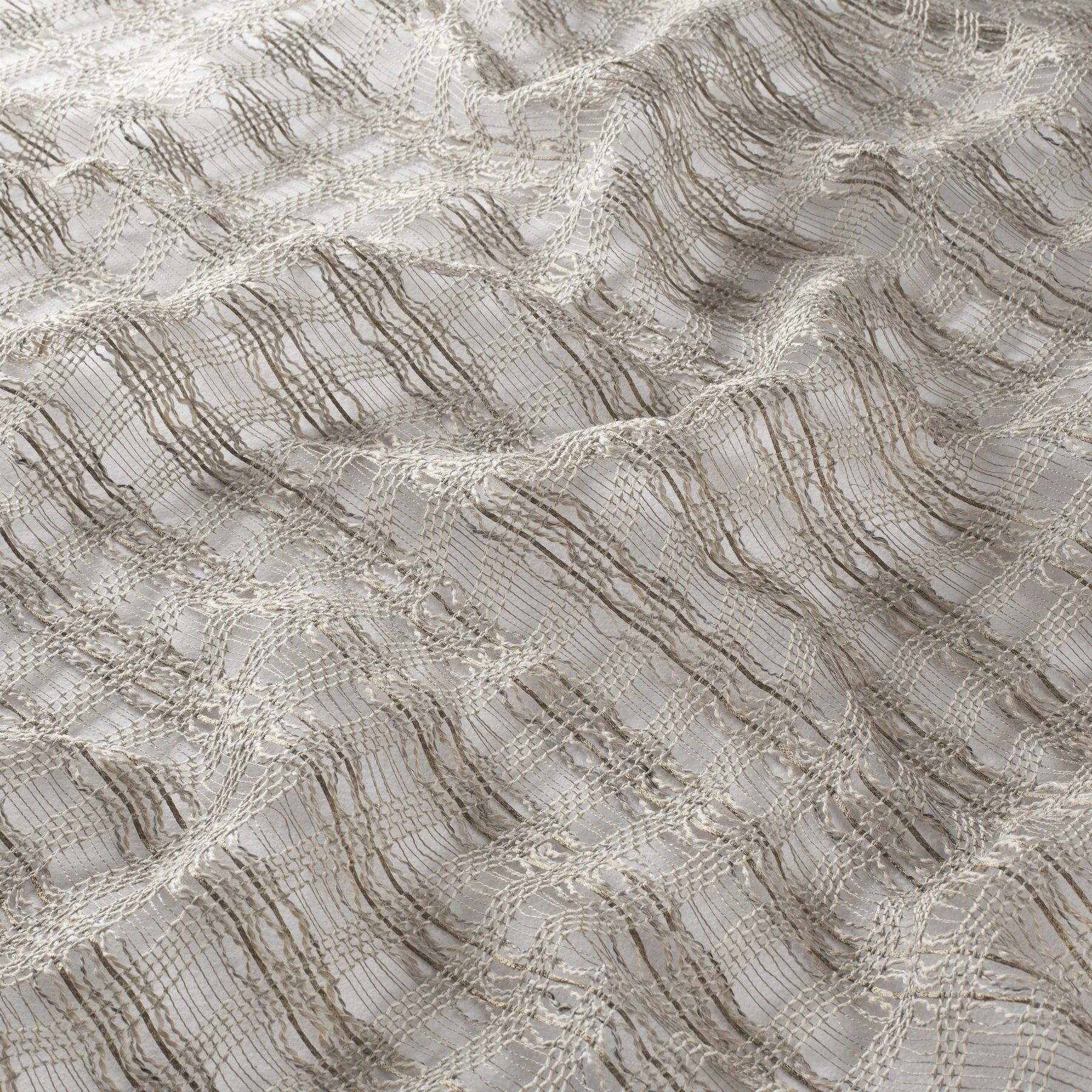 Ja7044 071 Cha Cha Cha Jab Vorhangstoff Meterware Gemustert Beige