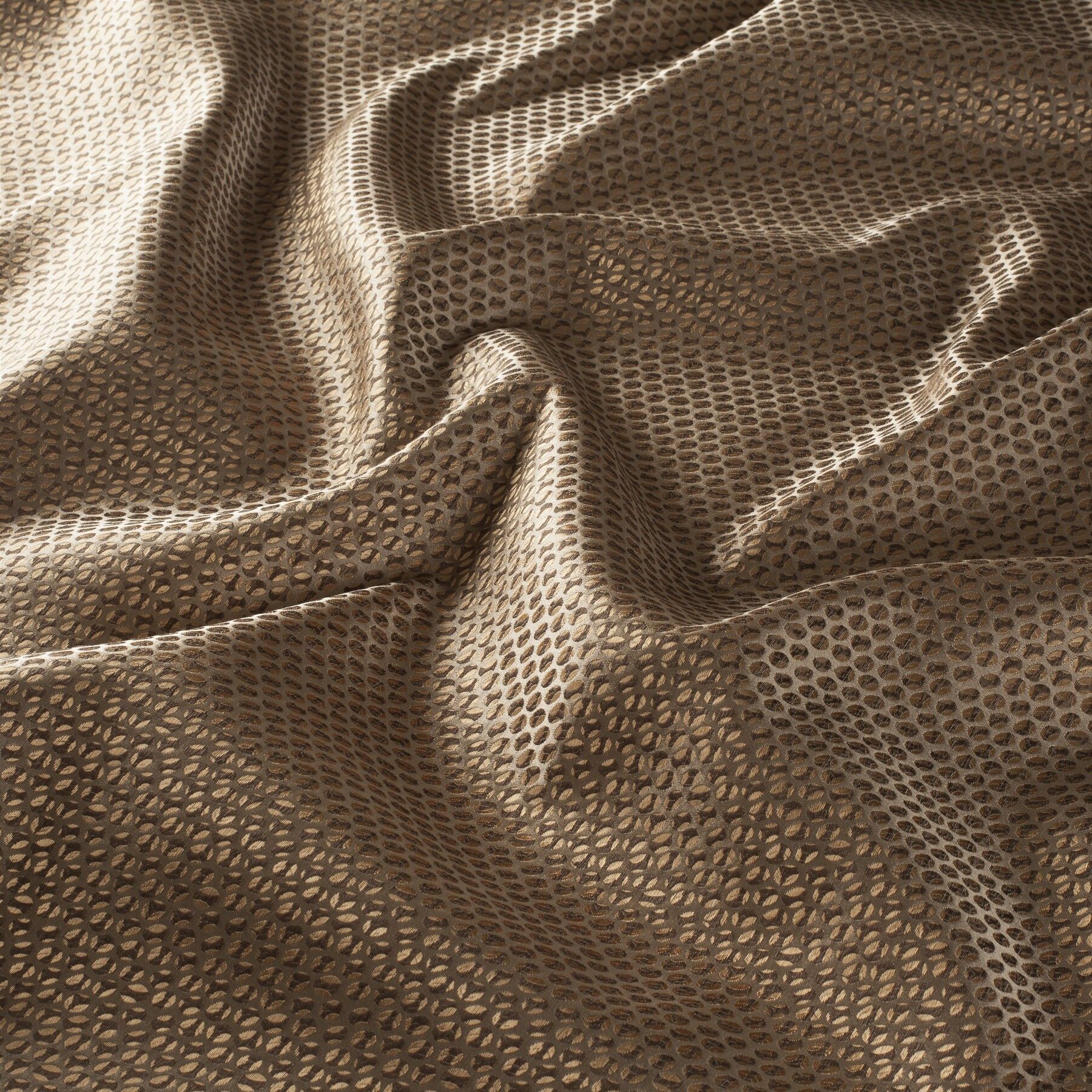 Ja7052 022 Sparkle Jab Vorhangstoff Meterware Gemustert Braun