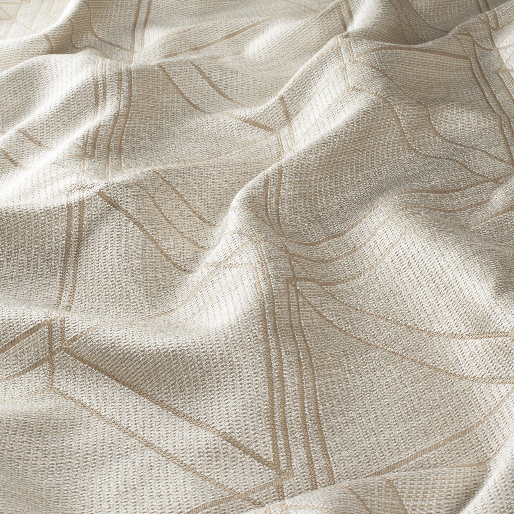 Ja7057 070 Siluetta Jab Vorhangstoff Meterware Gemustert Beige