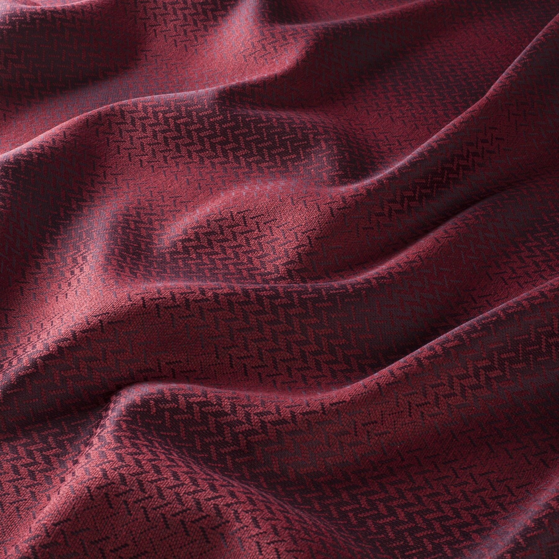 Ja7071 010 Aziza Jab Vorhangstoff Meterware Gemustert Rot