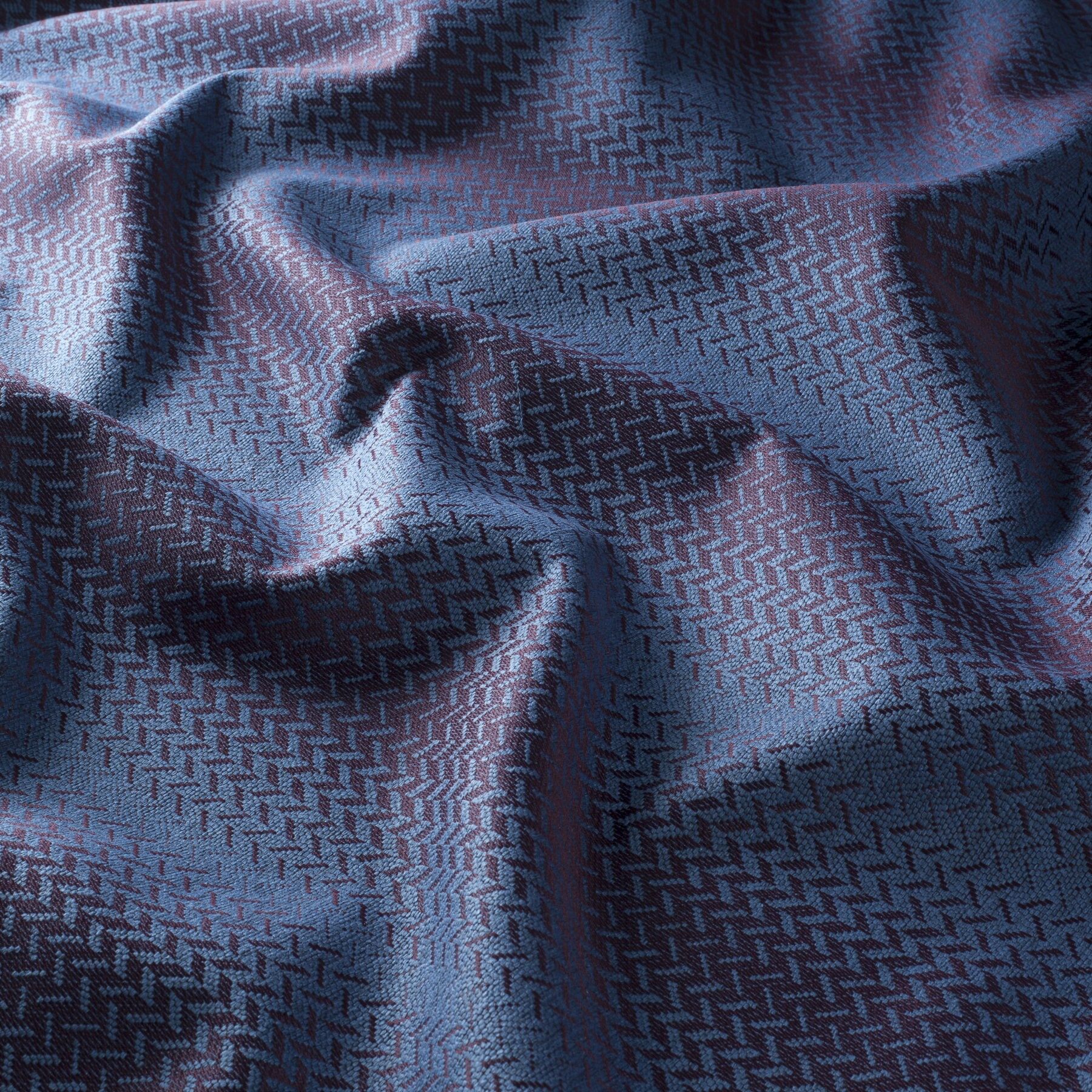 Ja7071 050 Aziza Jab Vorhangstoff Meterware Gemustert Blau Lila