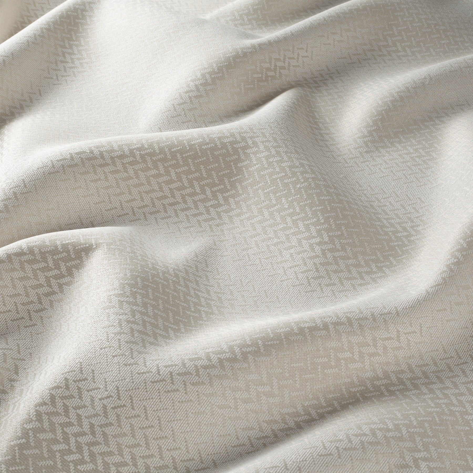 Ja7071 072 Aziza Jab Vorhangstoff Meterware Gemustert Creme Beige