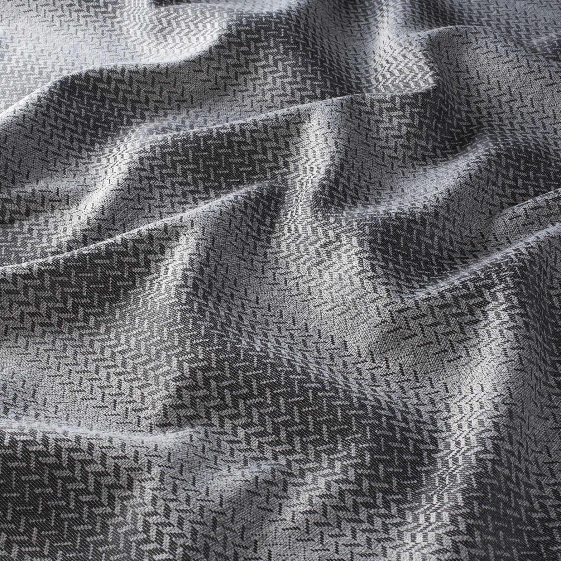 Ja7071 092 Aziza Jab Vorhangstoff Meterware Gemustert Grau