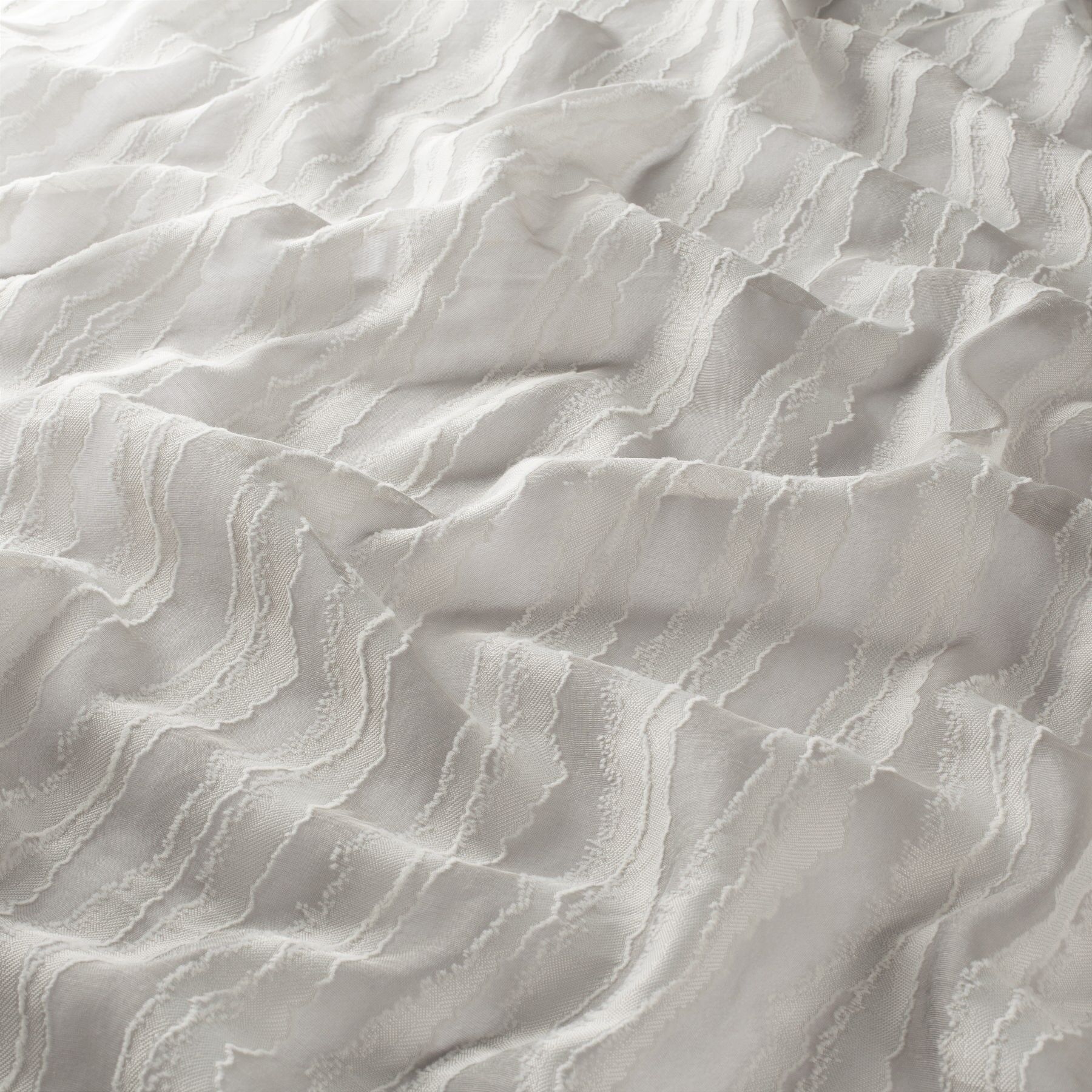 Ja7086 020 Wavy Jab Vorhangstoff Meterware Gemustert Creme Beige