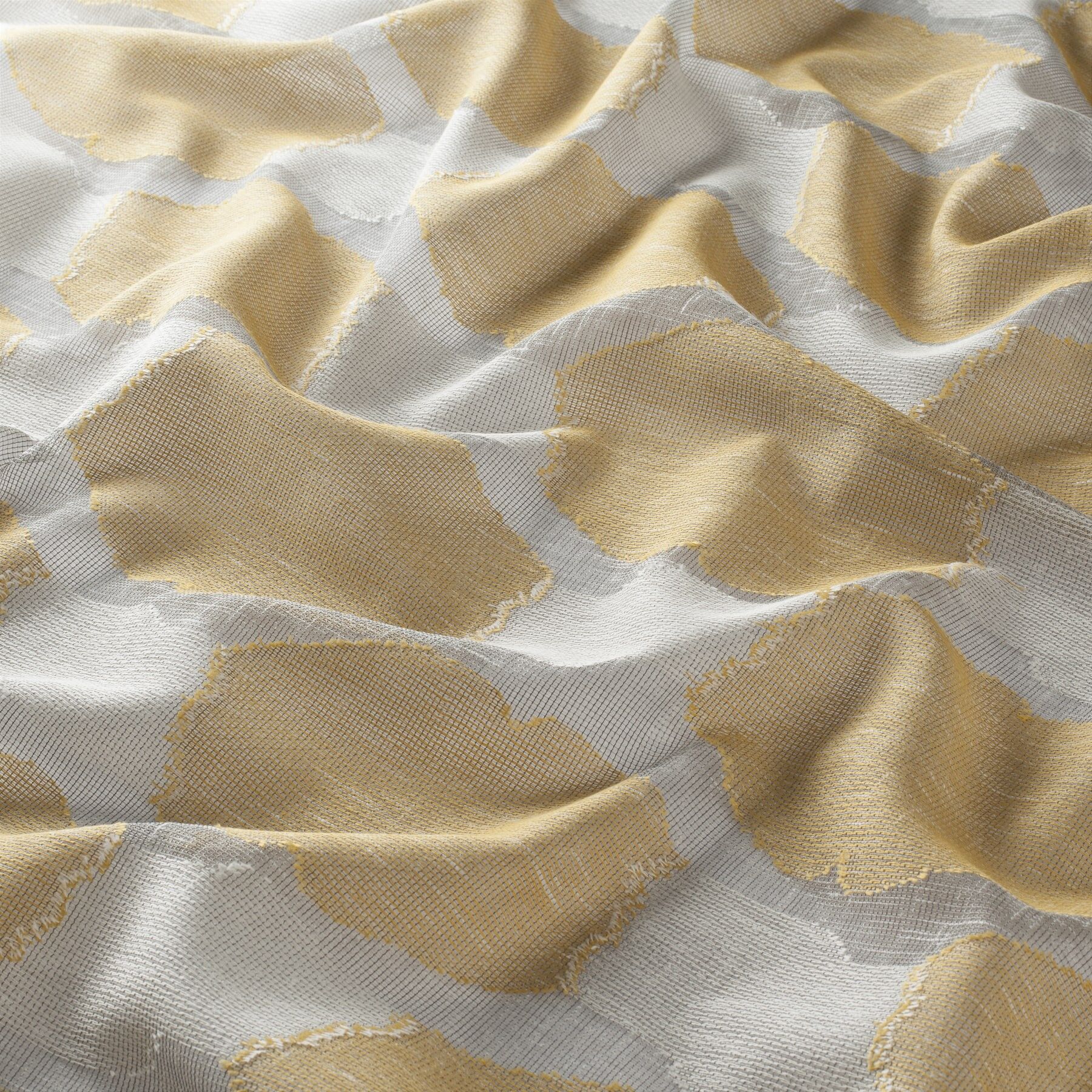 Ja7088 040 Chains Jab Vorhangstoff Meterware Gemustert Gelb