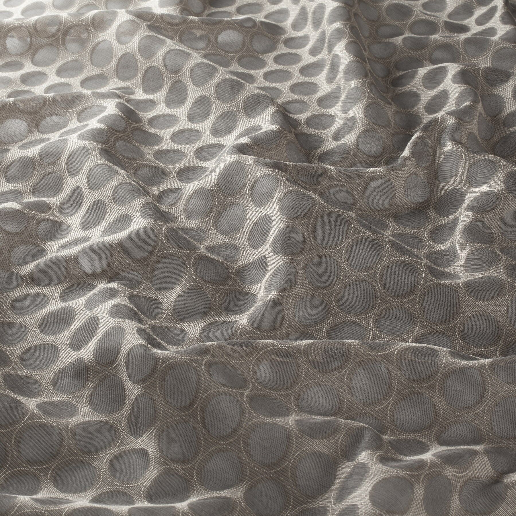 Ja7104 071 Ronda Jab Vorhangstoff Meterware Gemustert Braun