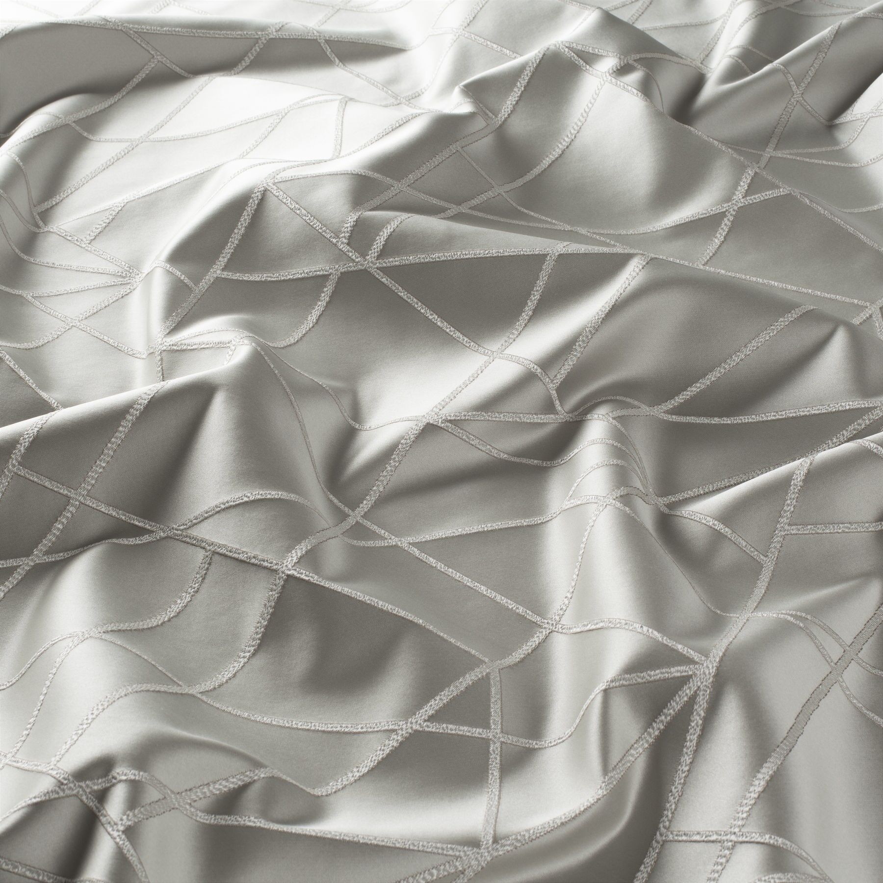 Ja7116 032 Alessio Jab Vorhangstoff Meterware Gemustert Gruen Grau