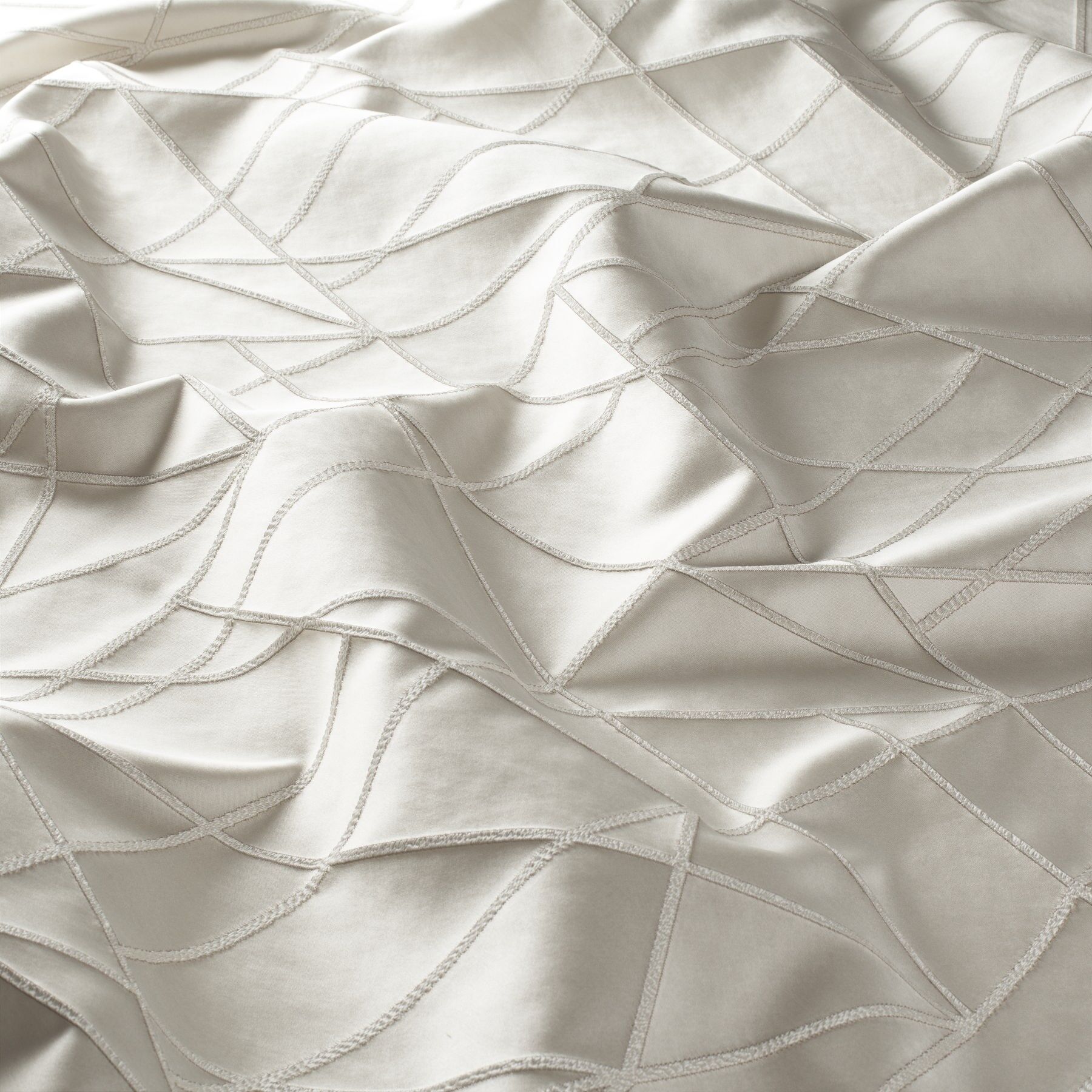 Ja7116 071 Alessio Jab Vorhangstoff Meterware Gemustert Creme Weiss