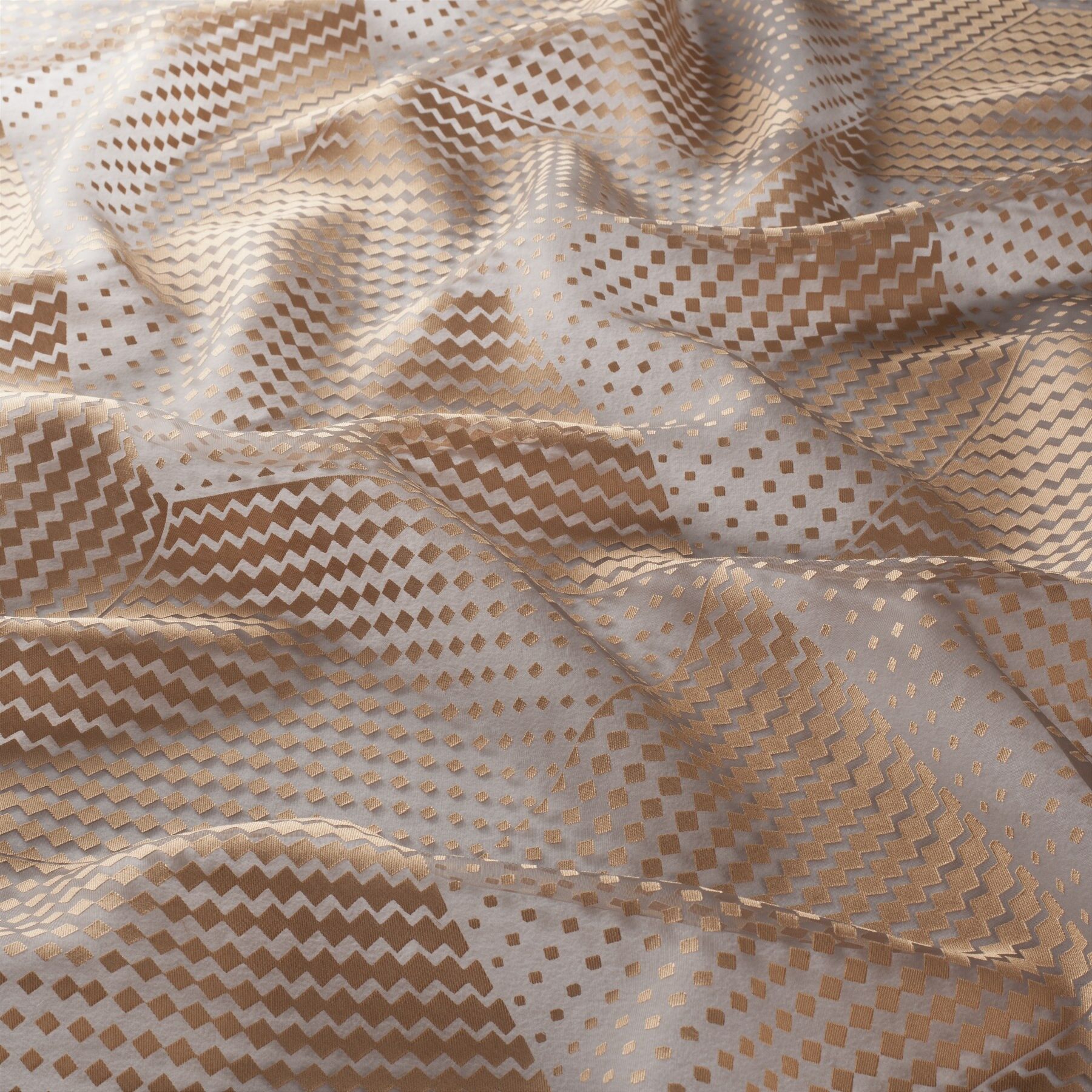 Ja8065 020 Spike Jab Vorhangstoff Meterware Gemustert Kupfer