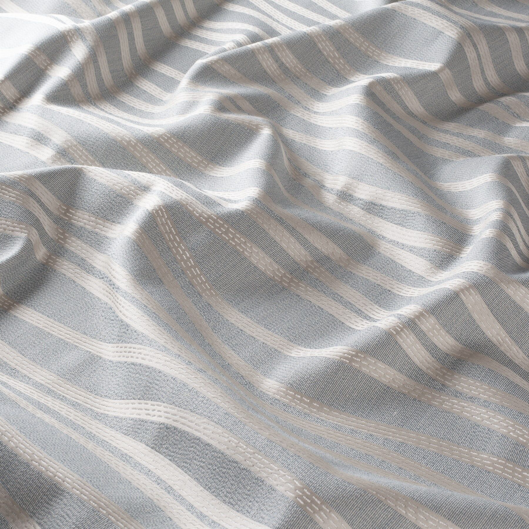 8 1903 050 Narvik Jab Vorhangstoff Meterware Gemustert Blau