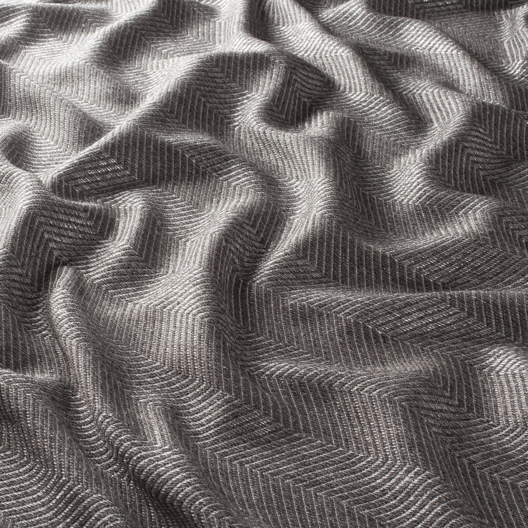 Ja6146 093 Shimmer Jab Vorhangstoff Meterware Gemustert Grau