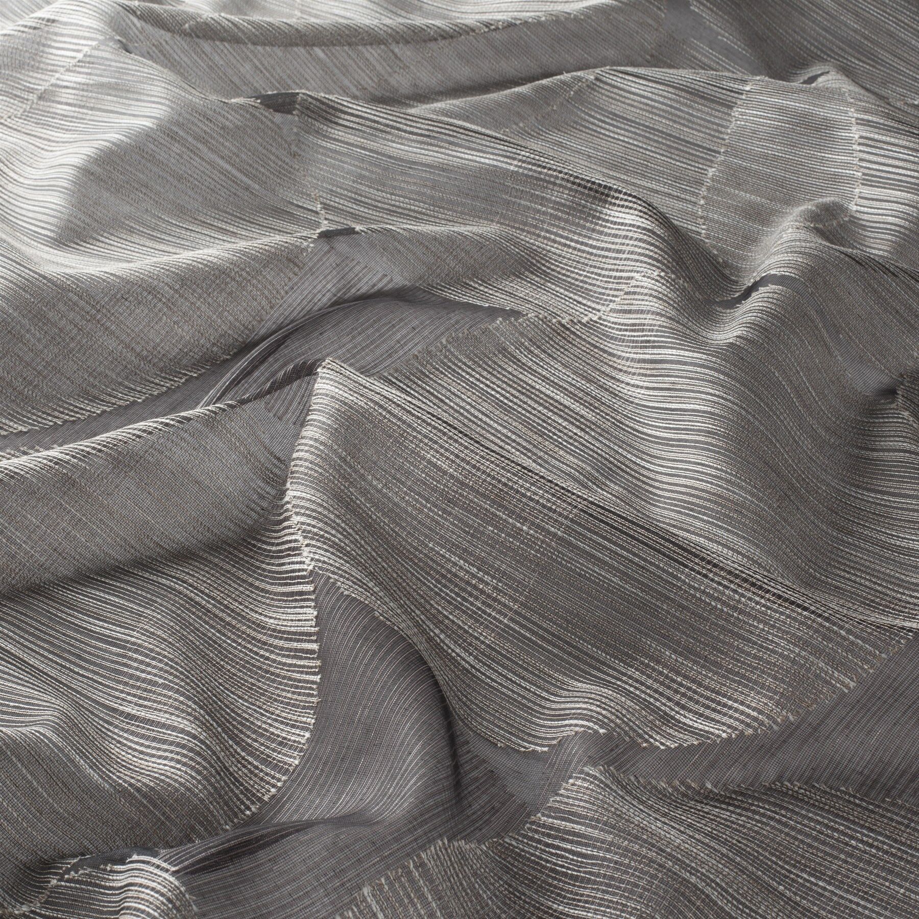 Ja7087 091 Plato Jab Vorhangstoff Meterware Gemustert Grau